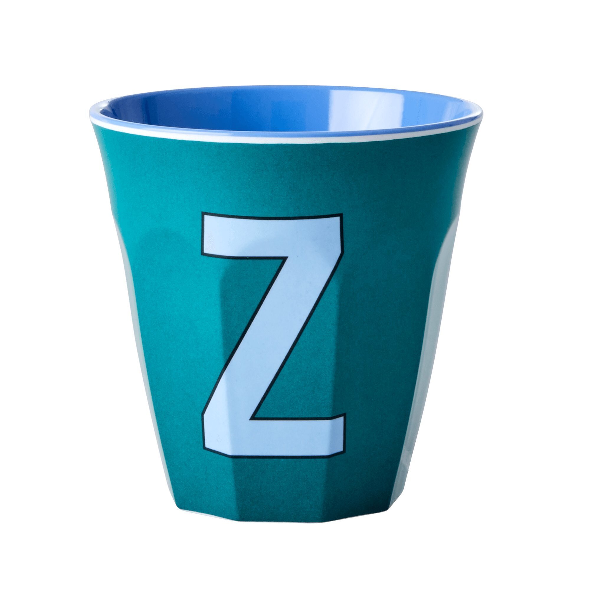 Melamin Becher Buchstaben, mehrfarbig 