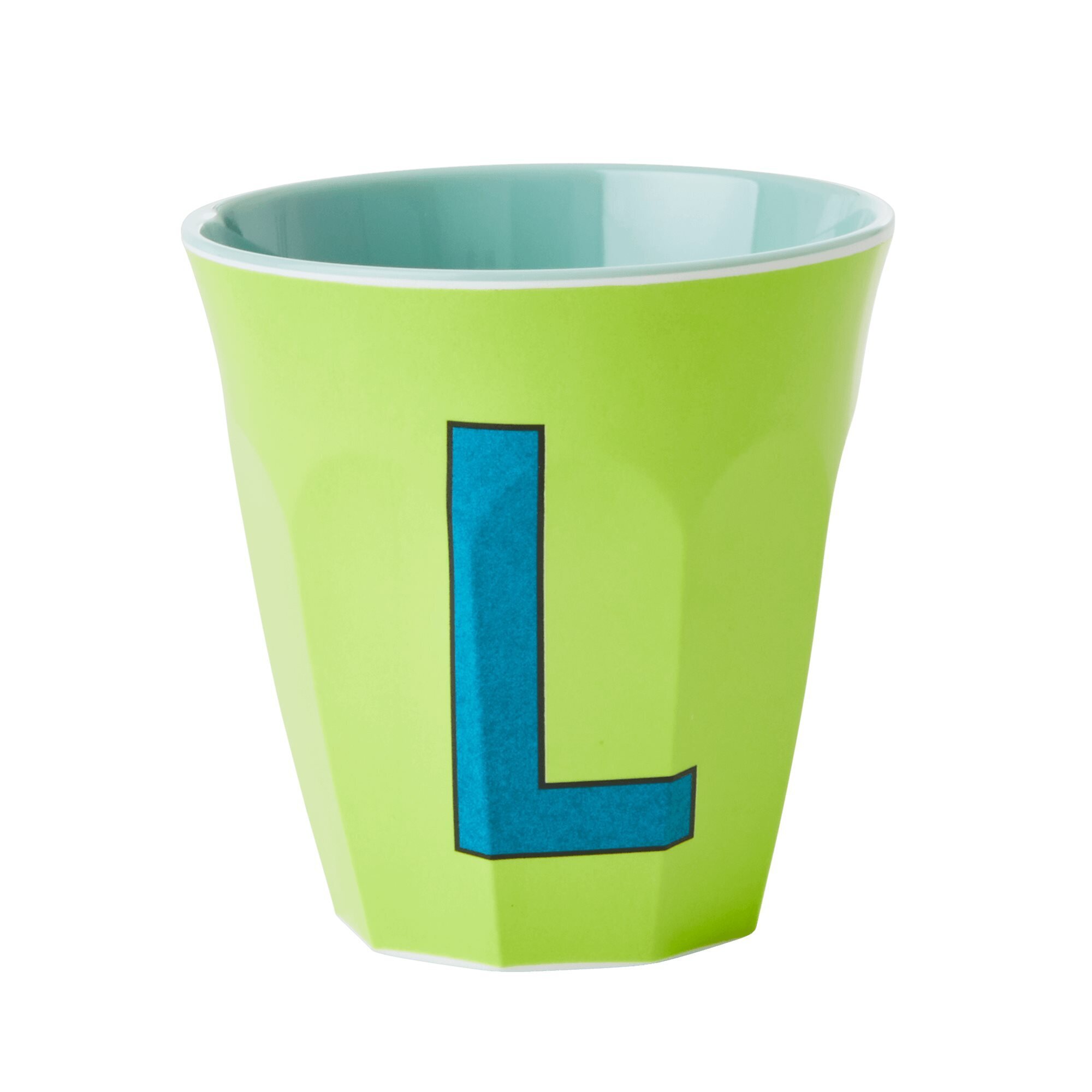 Melamin Becher Buchstaben, mehrfarbig 