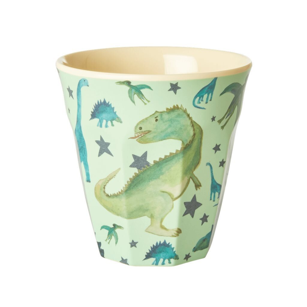 Melamin Becher Dinosaurs Print, grün Ø9 x H9cm