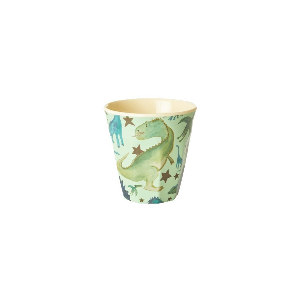 Melamin Becher Dinosaurs Print, grün Ø7 x H7cm