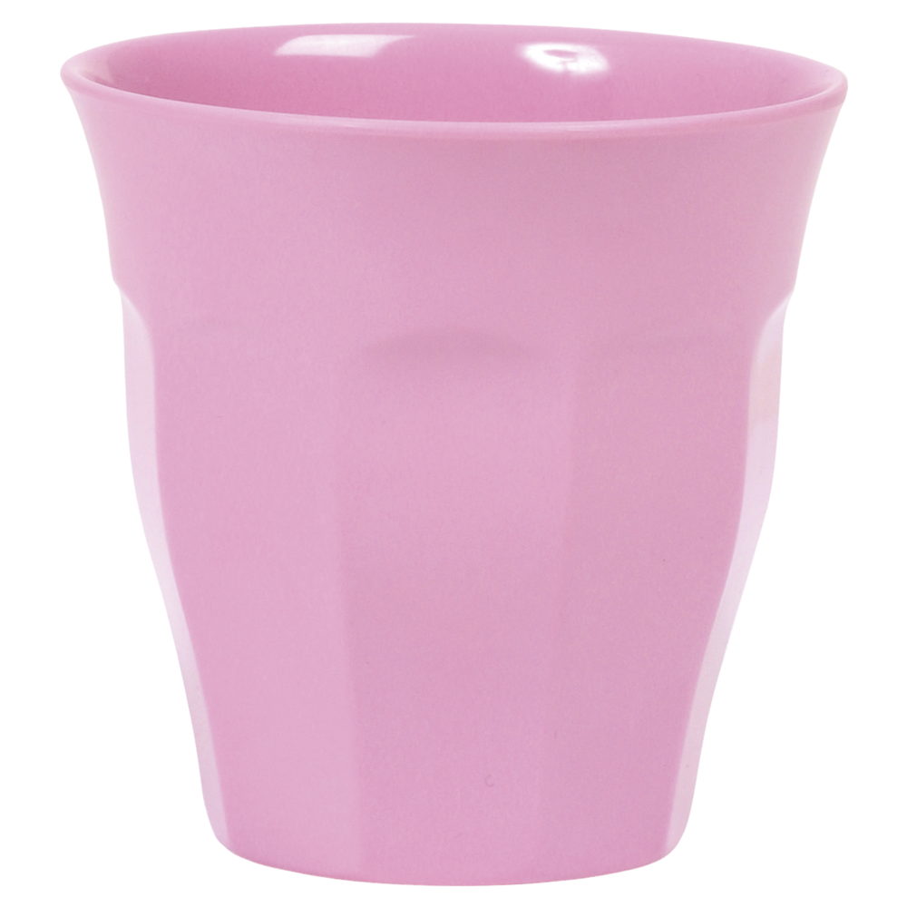 RICE Melamin Becher Medium einfarbig, dark pink 