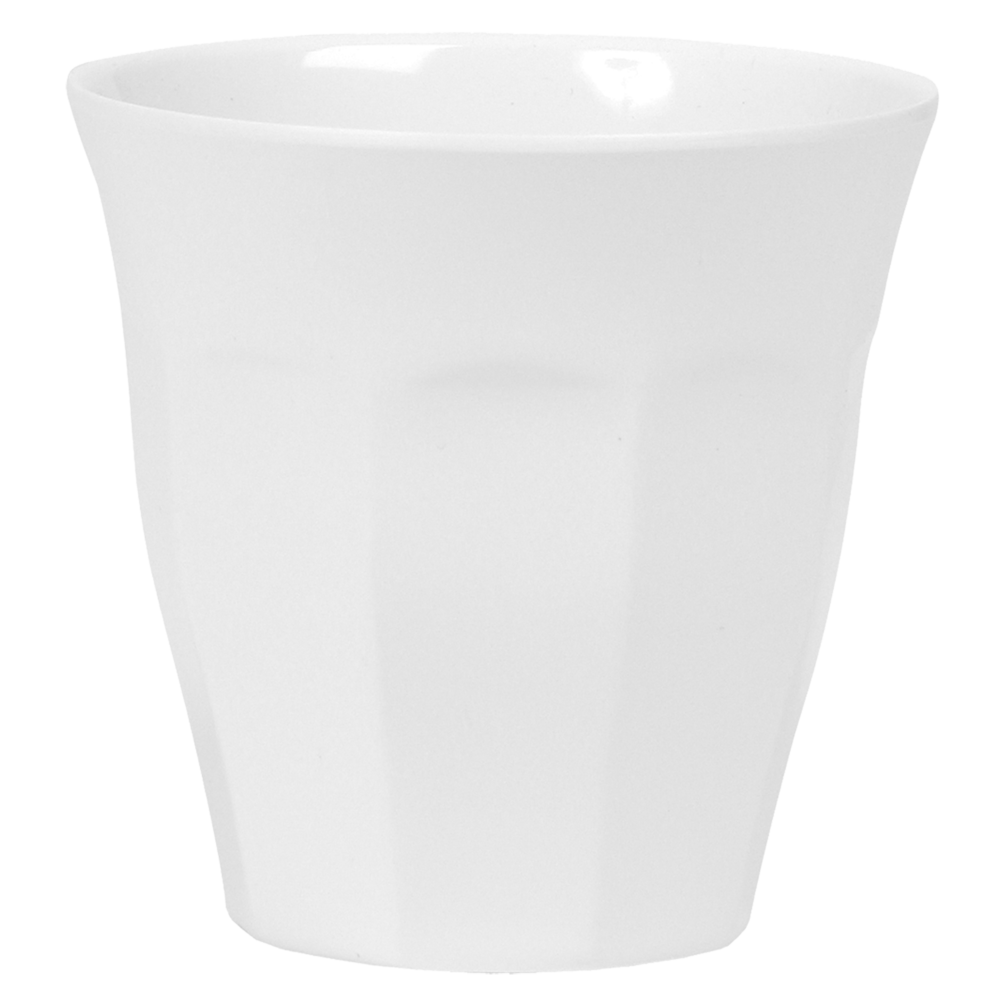 RICE Melamin Becher Medium einfarbig, weiss 