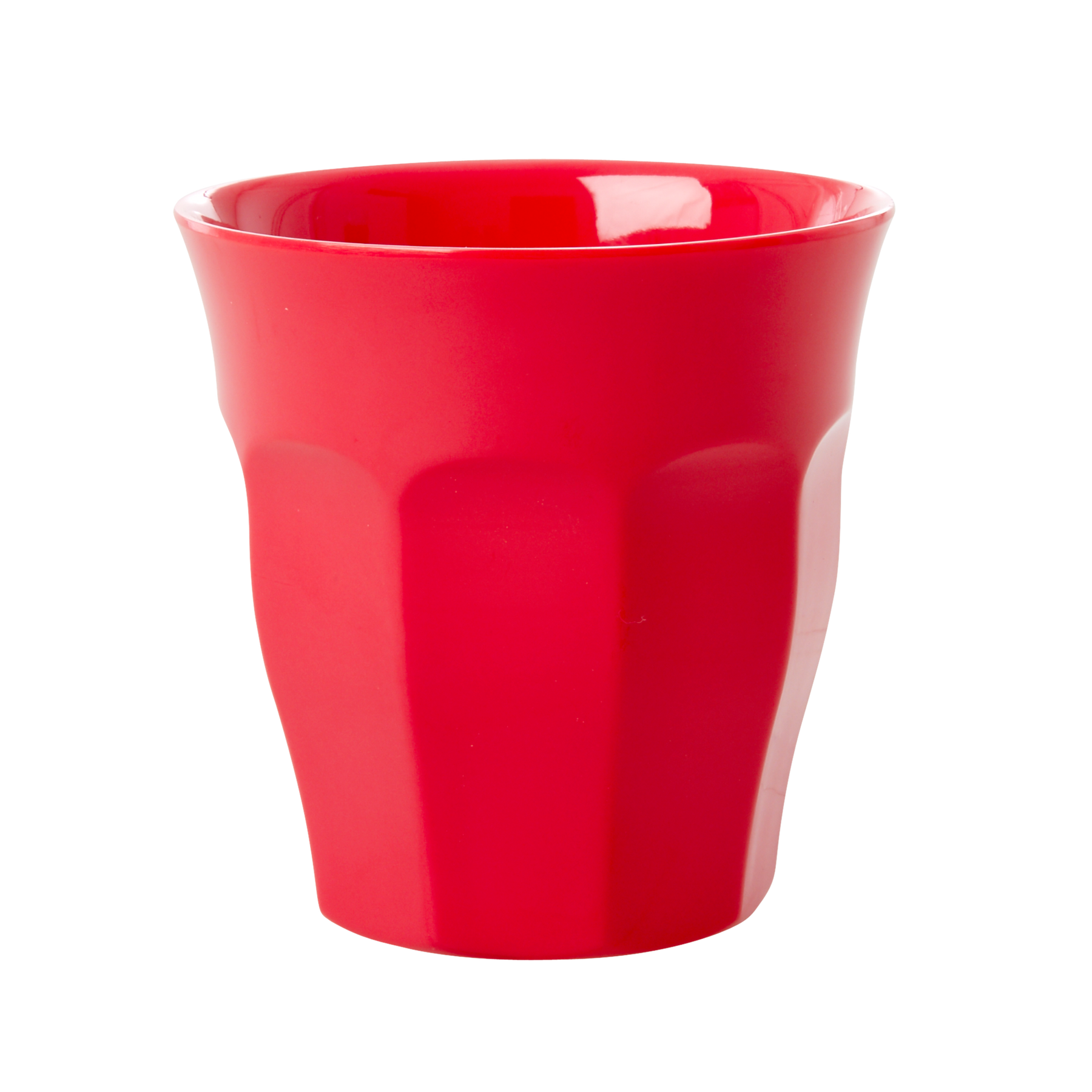 RICE Melamin Becher Medium einfarbig, rot 