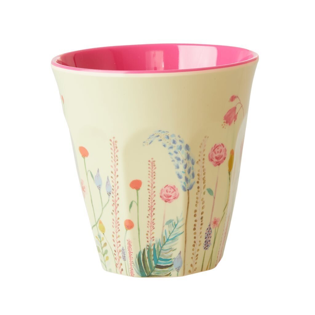 Melamin Becher Summer Flowers, salbeigrün 