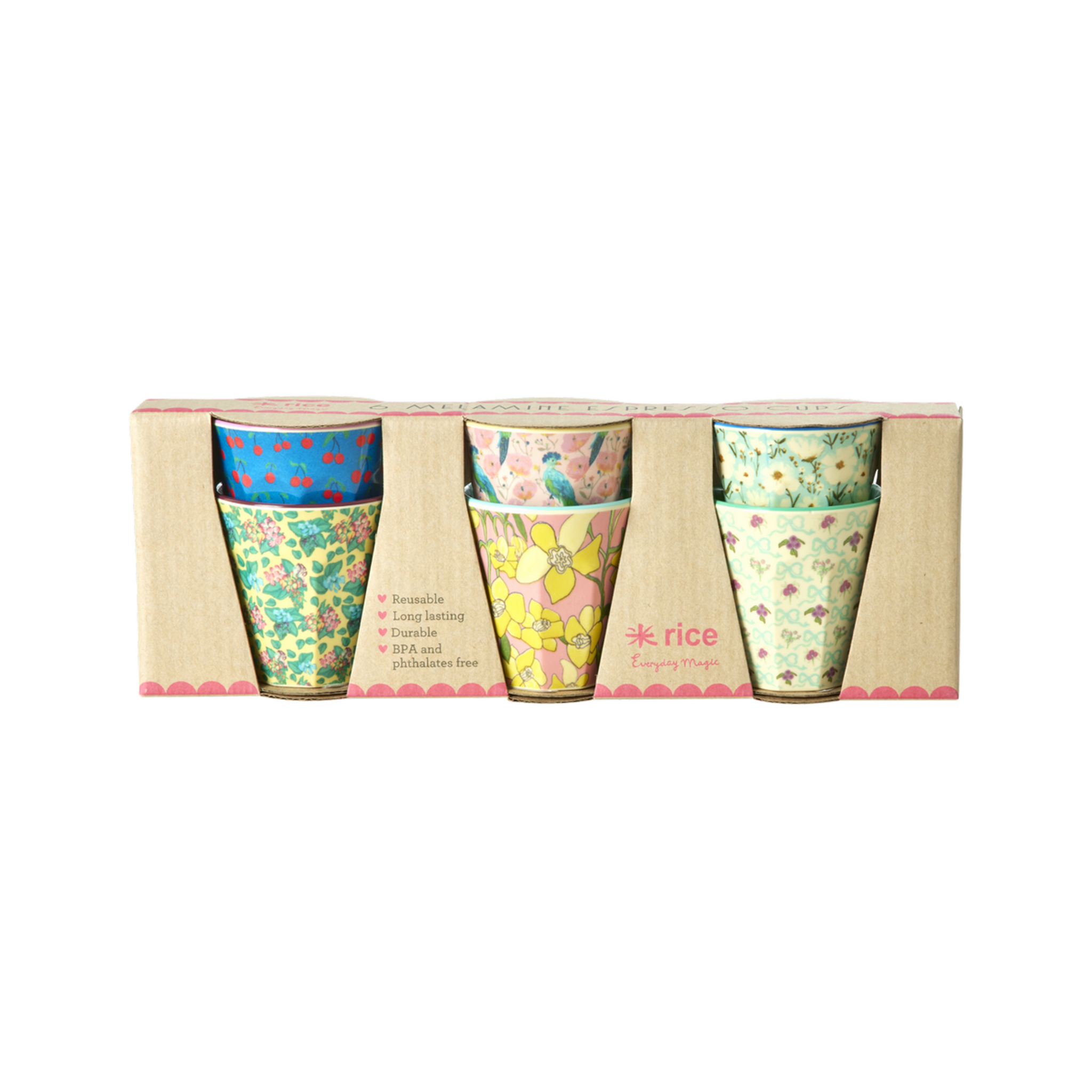 Melamin Espressobecher Show Your True Colors 6er-Set, diverse 