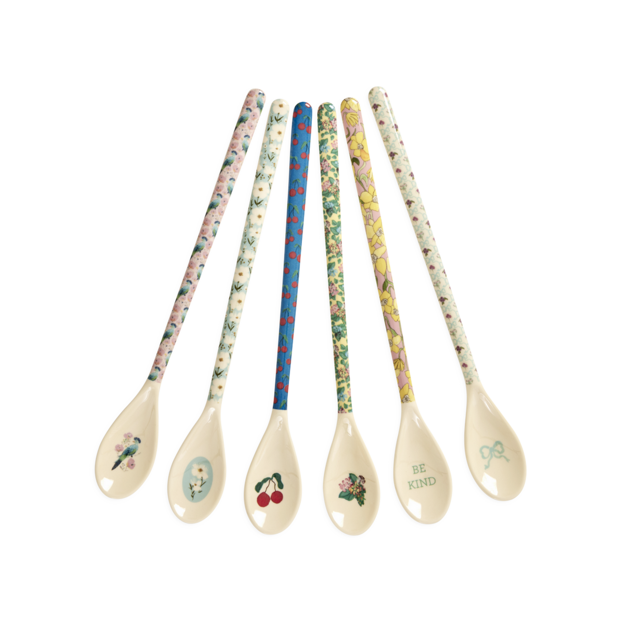 Melamin Lattelöffel Show Your True Colors 6er-Set, diverse 
