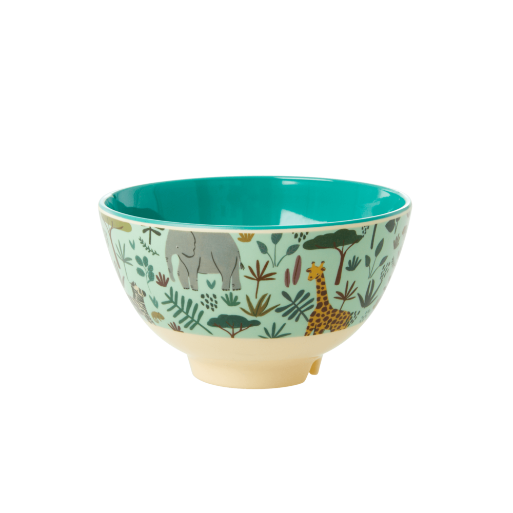 Melamin Schüssel Jungle Animals, grün Ø 11 cm, H:6 cm