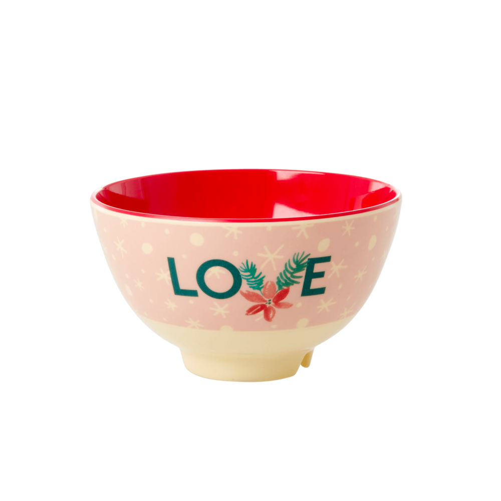 Melamin Schüssel Love, pink Ø11 x H6cm