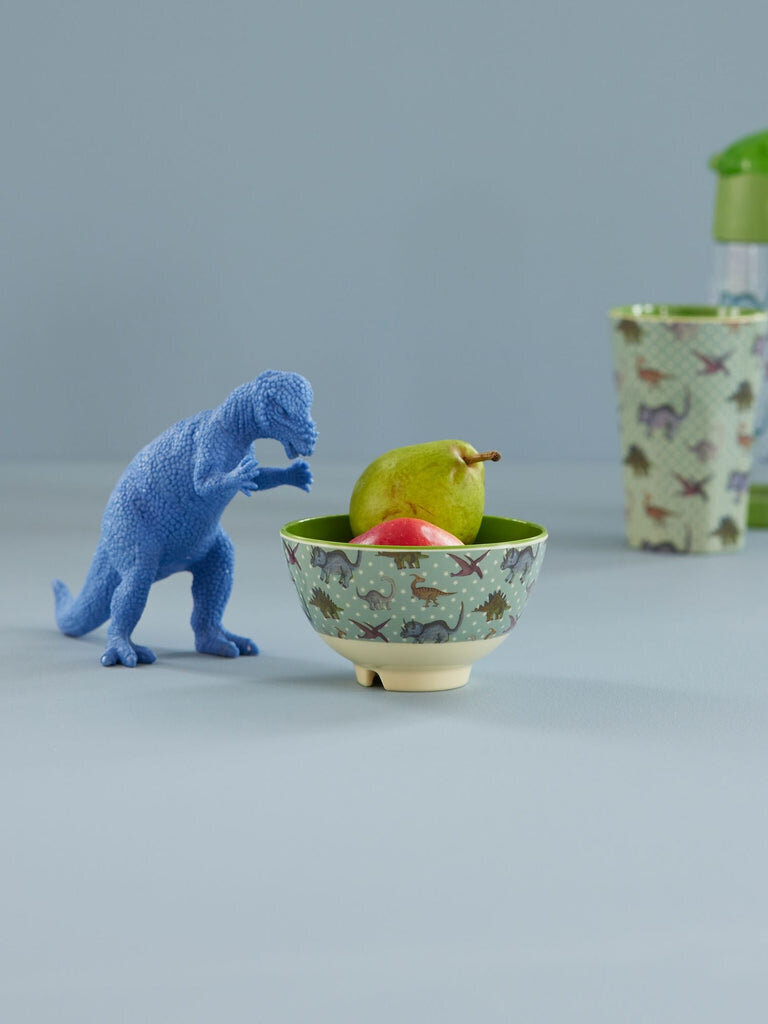 Melamin Schüssel New Dino Print, grün Ø 15 cm, H:7 cm