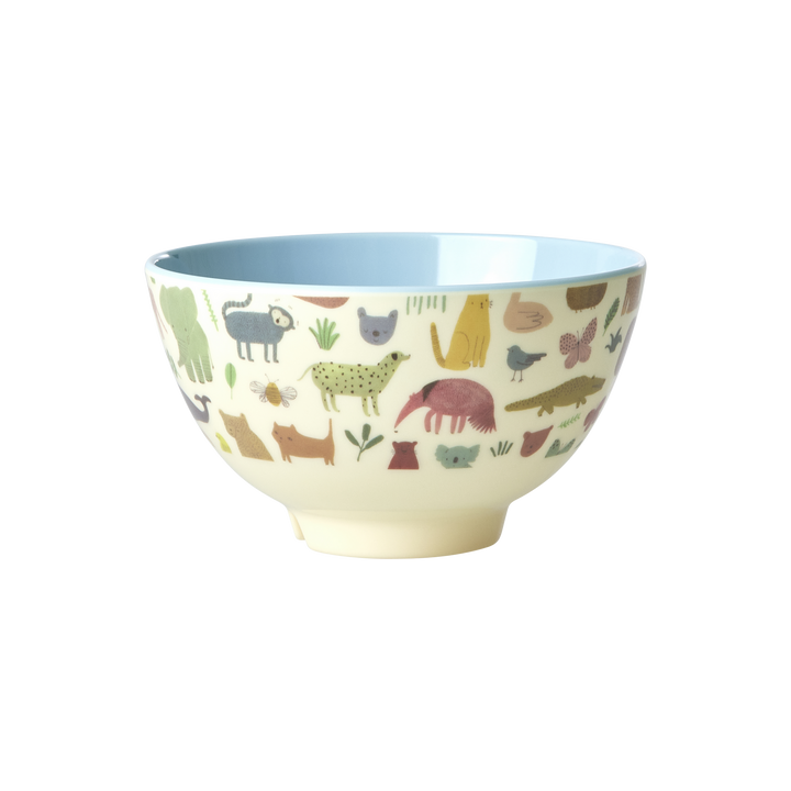 Melamin Schüssel Sweet Jungle Print, dusty blue Ø 11 cm, H:6 cm