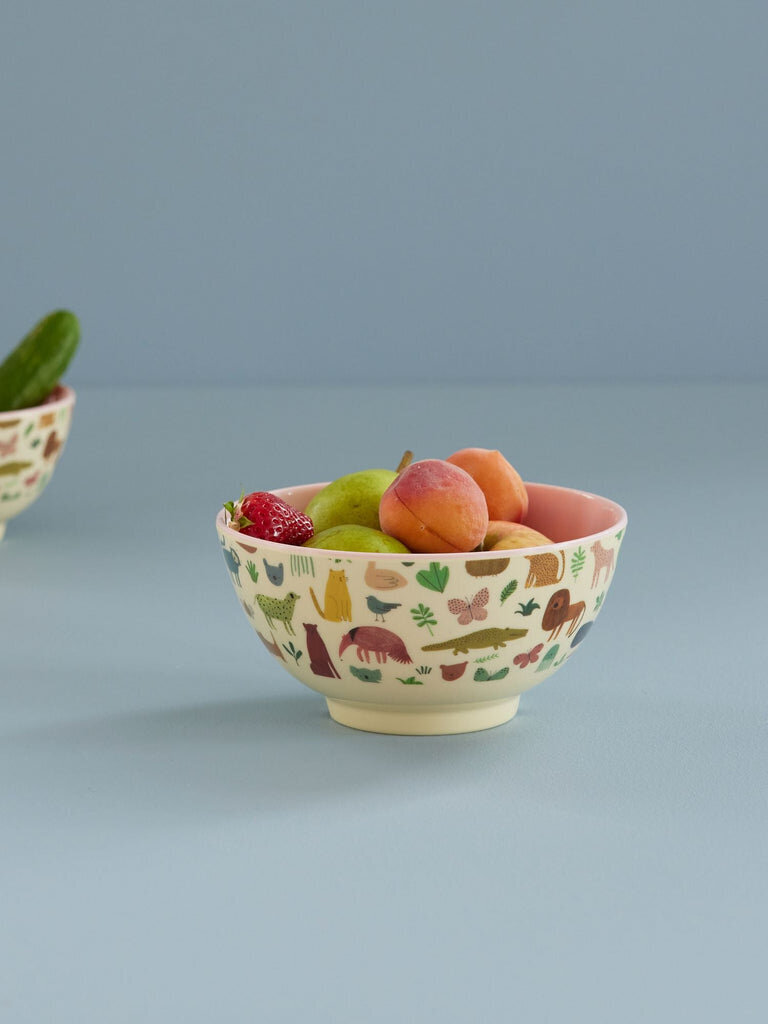 Melamin Schüssel Sweet Jungle Print, pink Ø 15 cm, H:7 cm