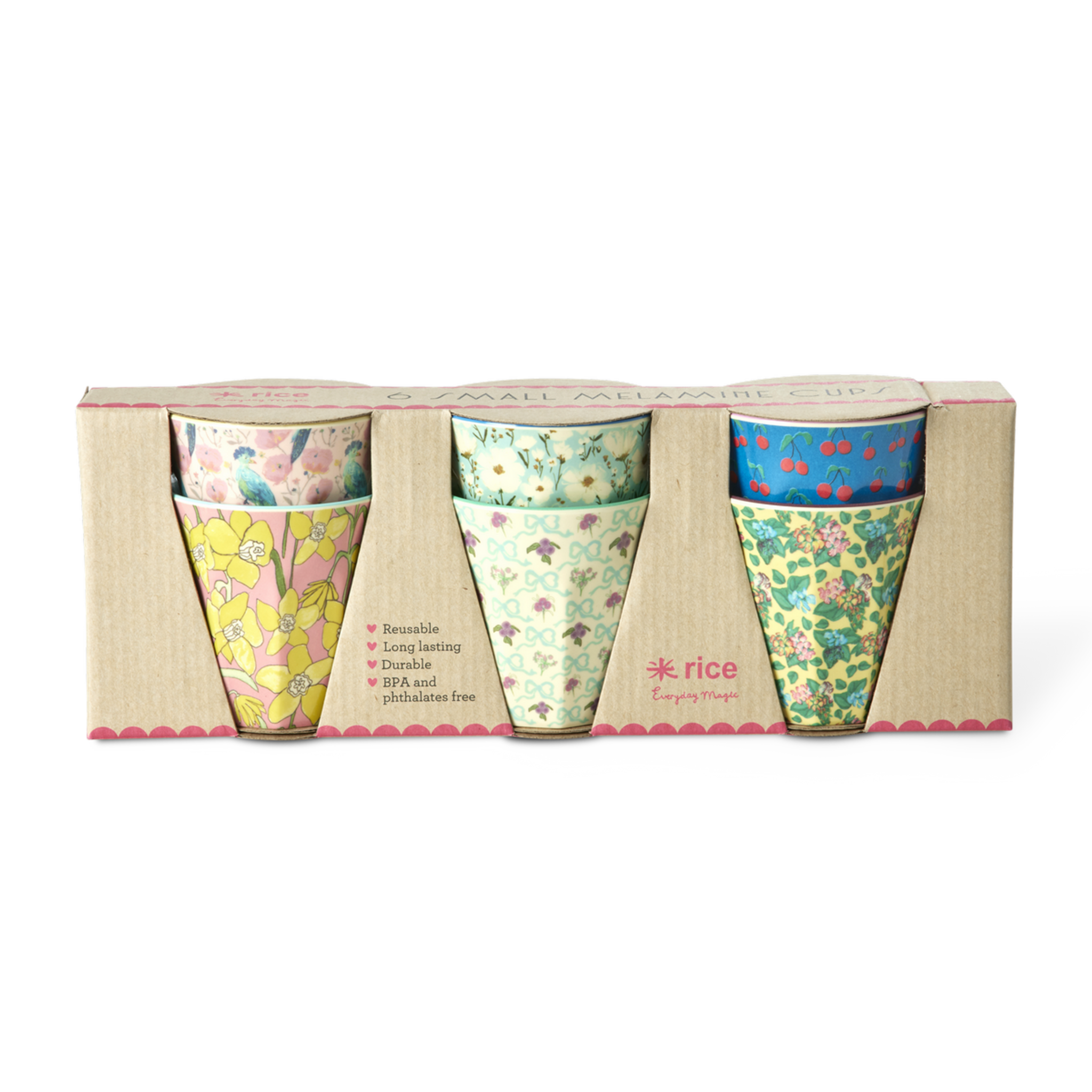 Kleine Melamin Becher Small Show Your True Colors 6er-Set, diverse 