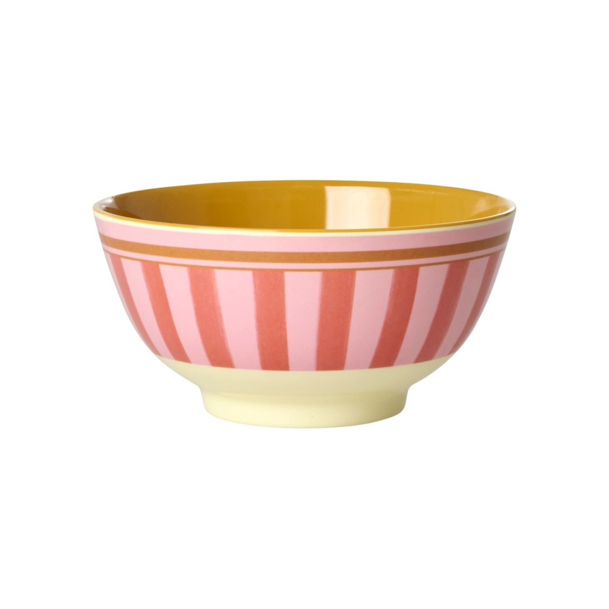RICE Melamin Schüssel Organic Stripes – Medium, rot 