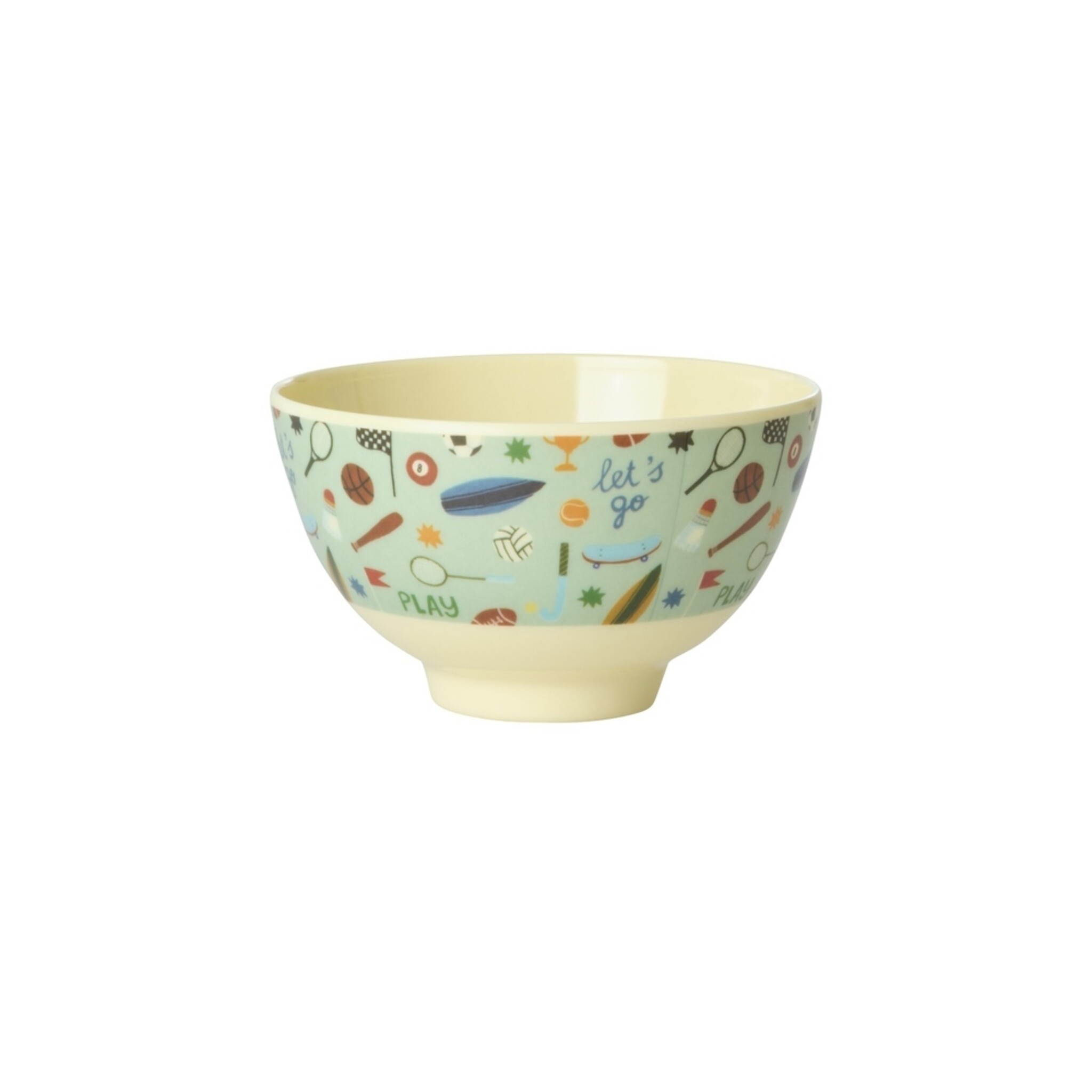 RICE kleine Melamin Kinder-Schüssel Sports, grün 