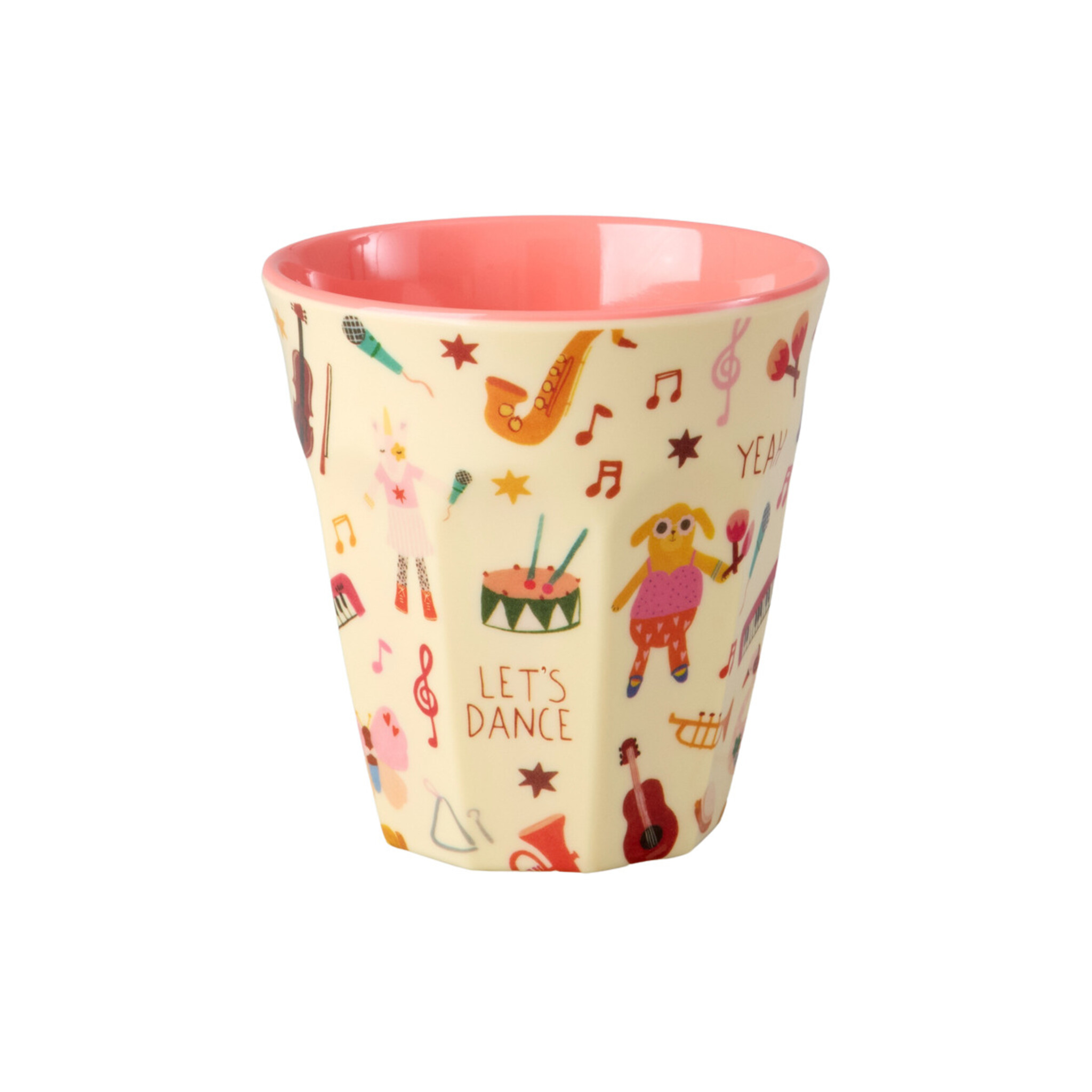 Melamin Becher Music Band Medium, pink 