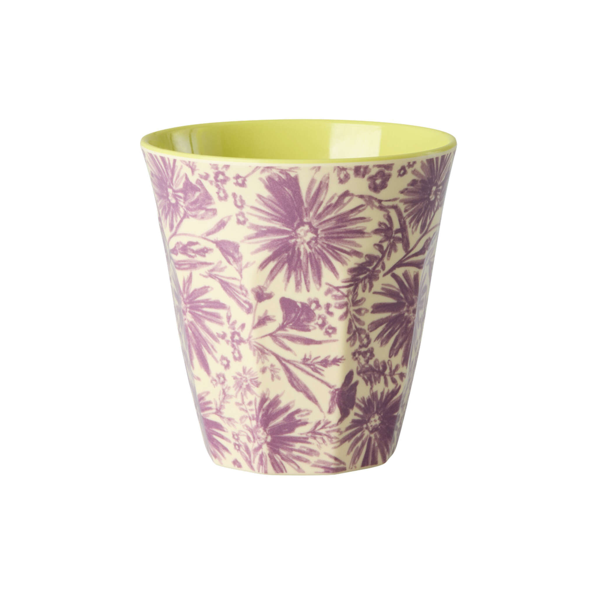 Melamin Becher Flower Press - Medium, rosa 