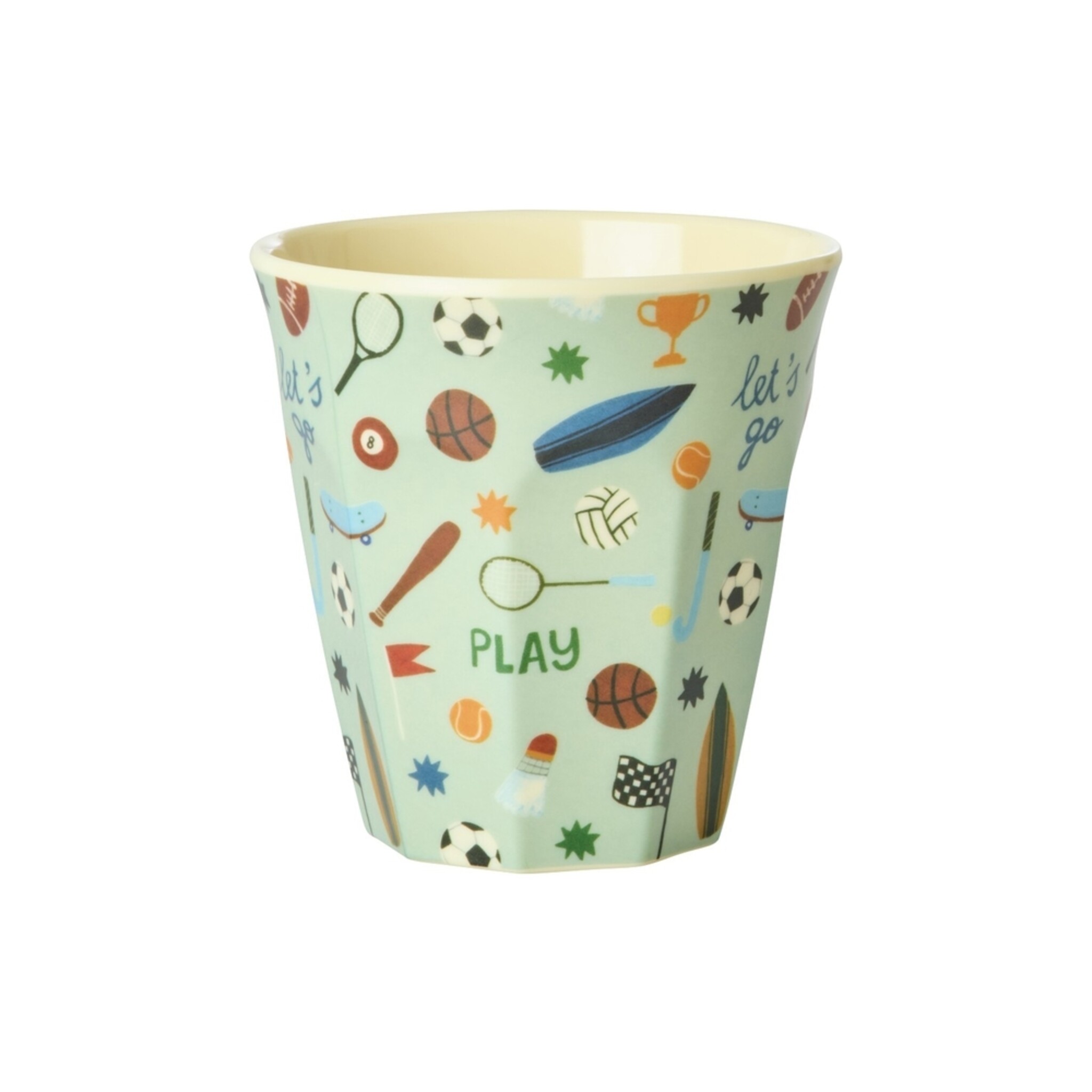 RICE Melamin Becher Sports - Medium, grün 