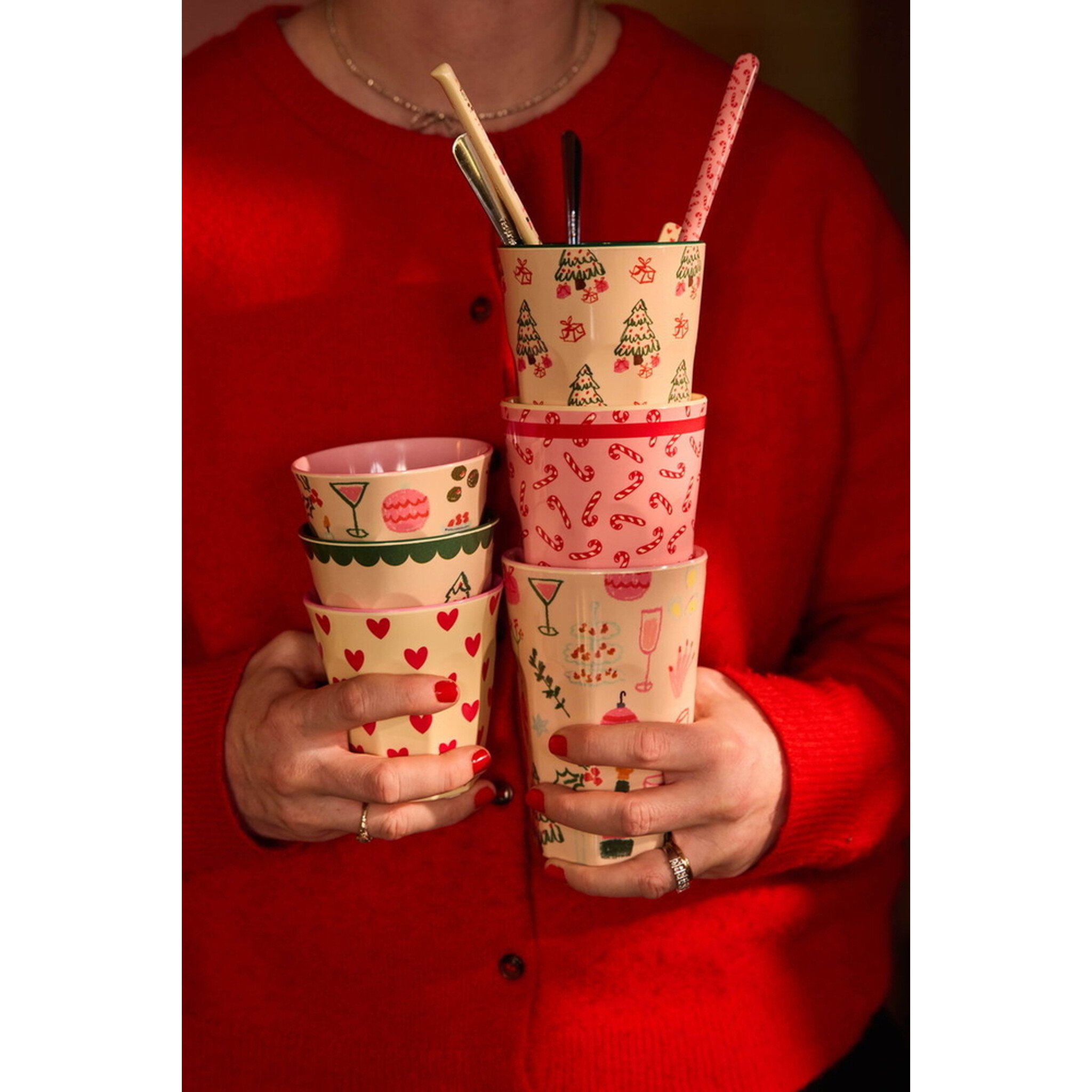 Melamin Becher Xmas Galore - Hoher Trinkbecher