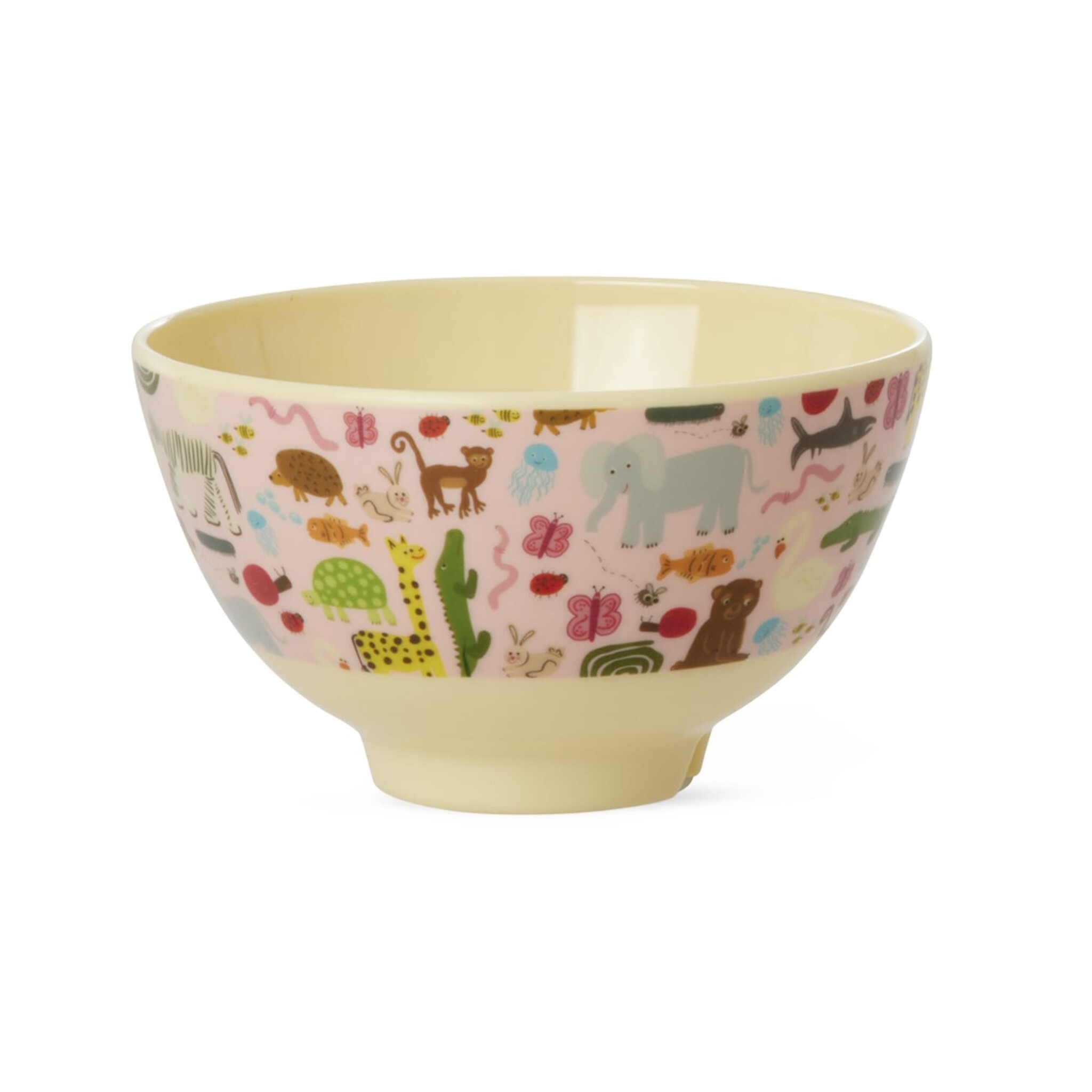 Melamine Kinderschüssel Wildlife Print 300ml, pink 