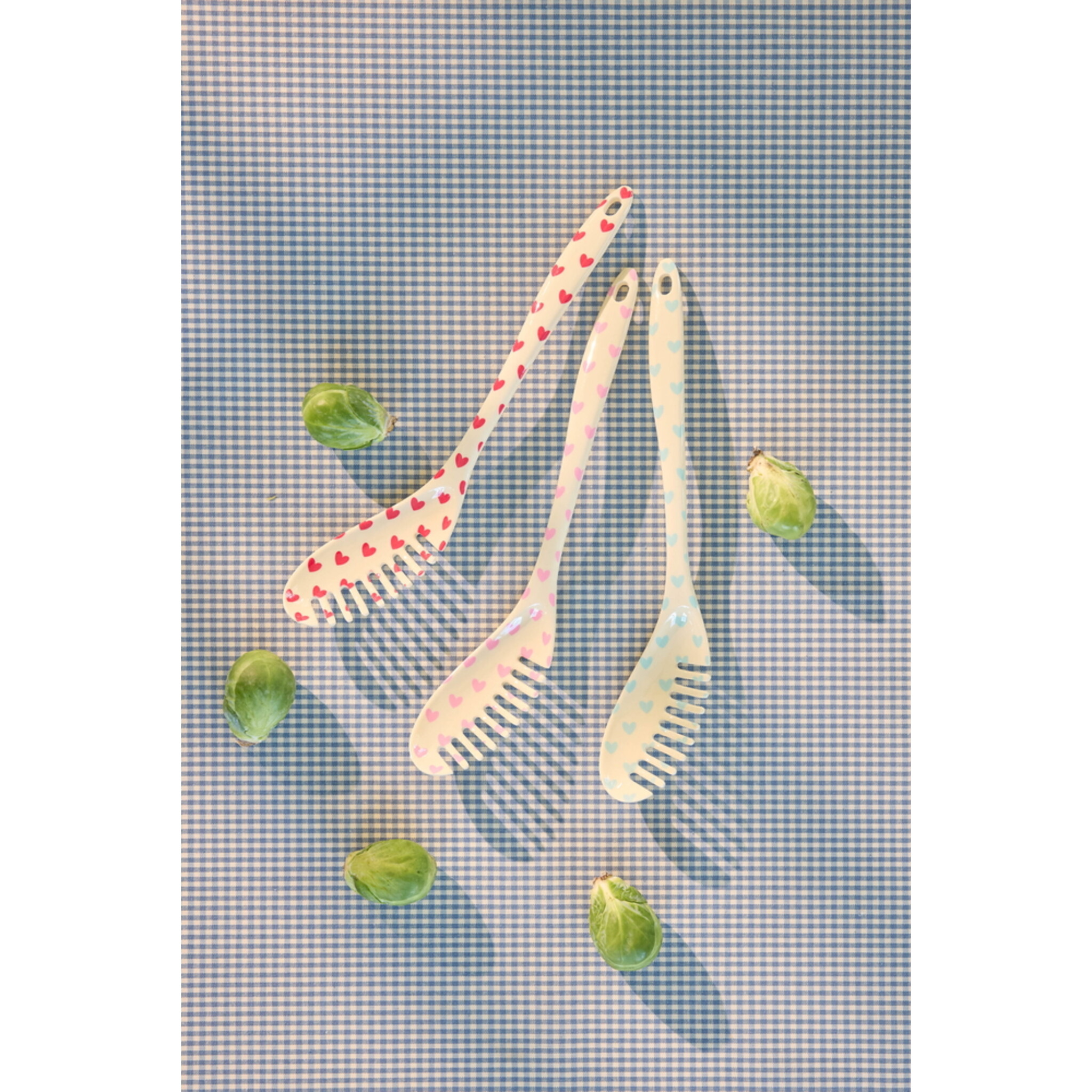 RICE Melamin Pasta Löffel – Favorite Hearts 3er-Set, diverse 