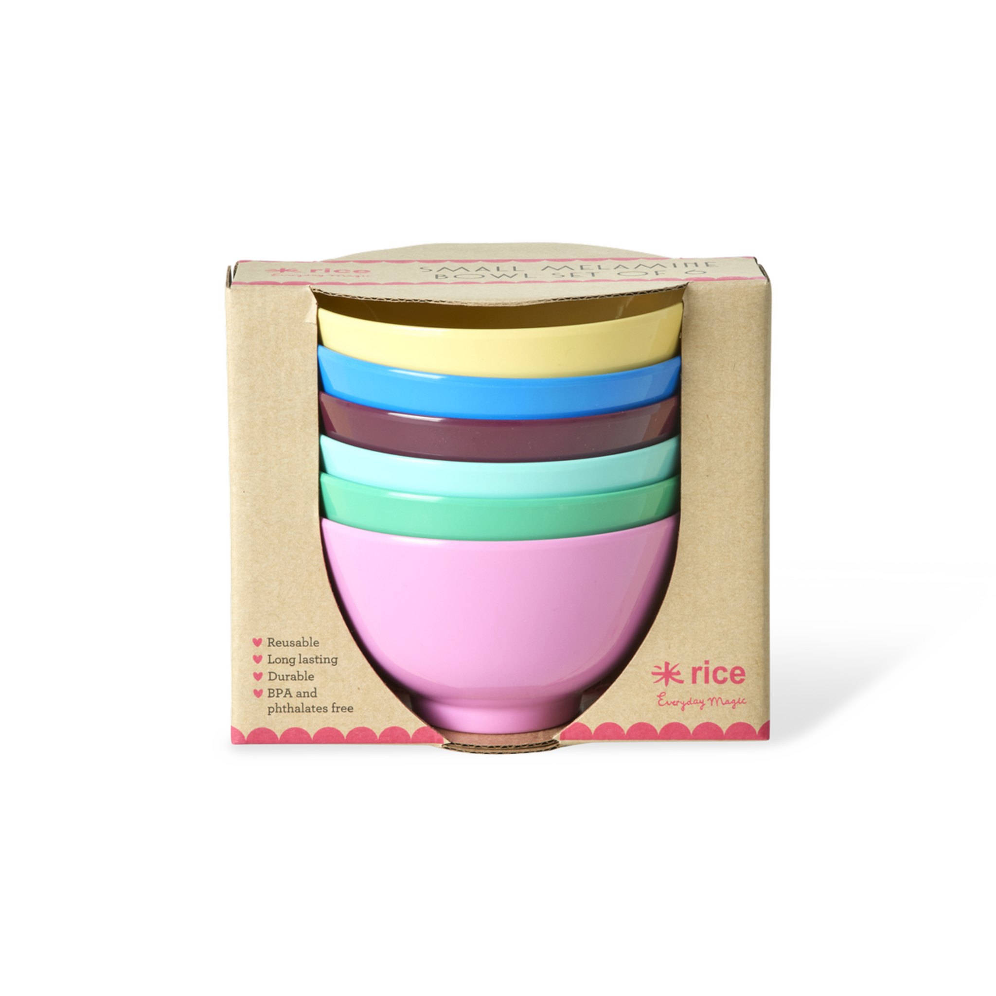 Melamin Schüssel Show Your True Colors 6er-Set | RICE