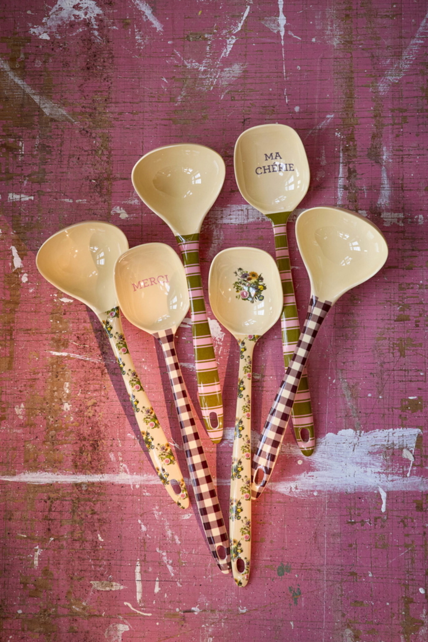 RICE Melamin Suppenlöffel Bon Vivant – 3er Set, diverse 