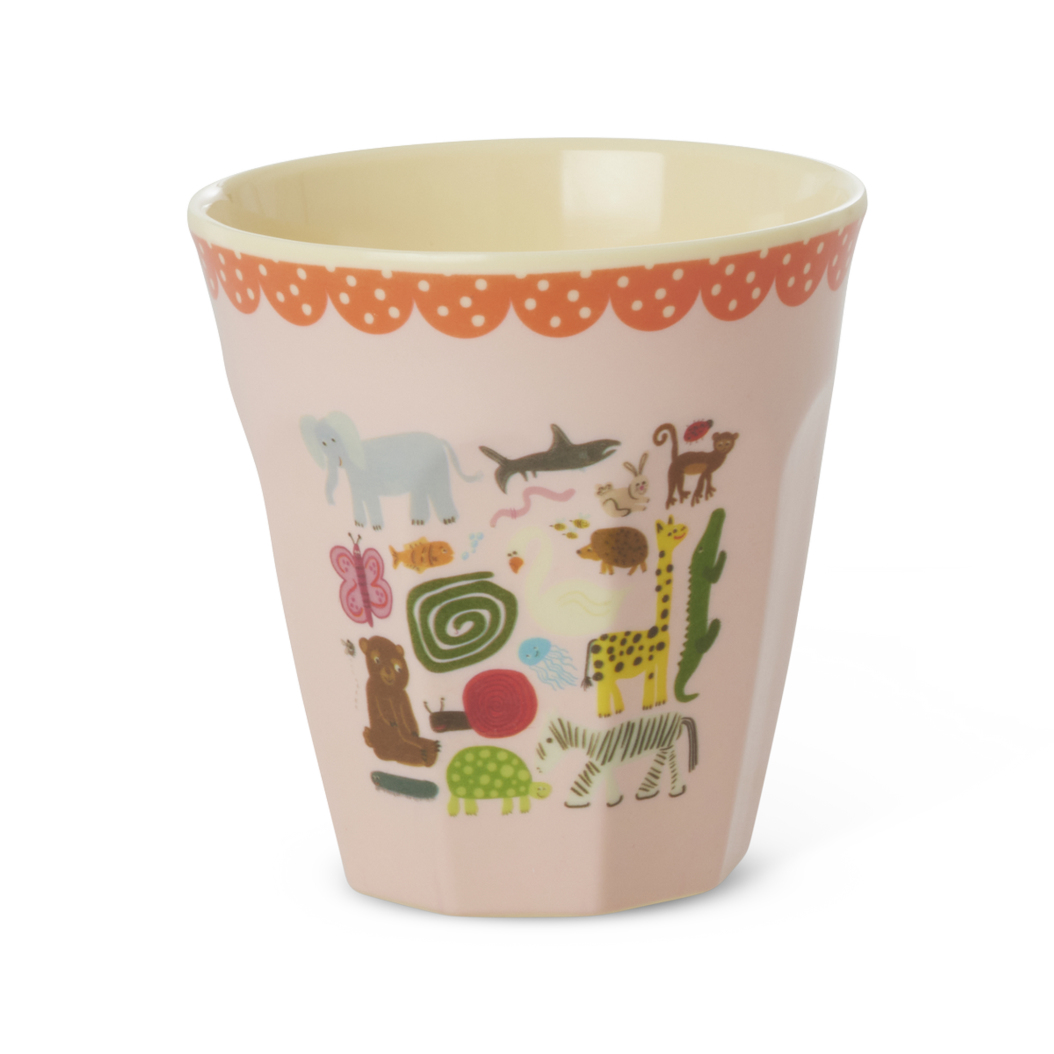 Mittelgroßer Kinderbecher aus Melamin Wildlife, pink 