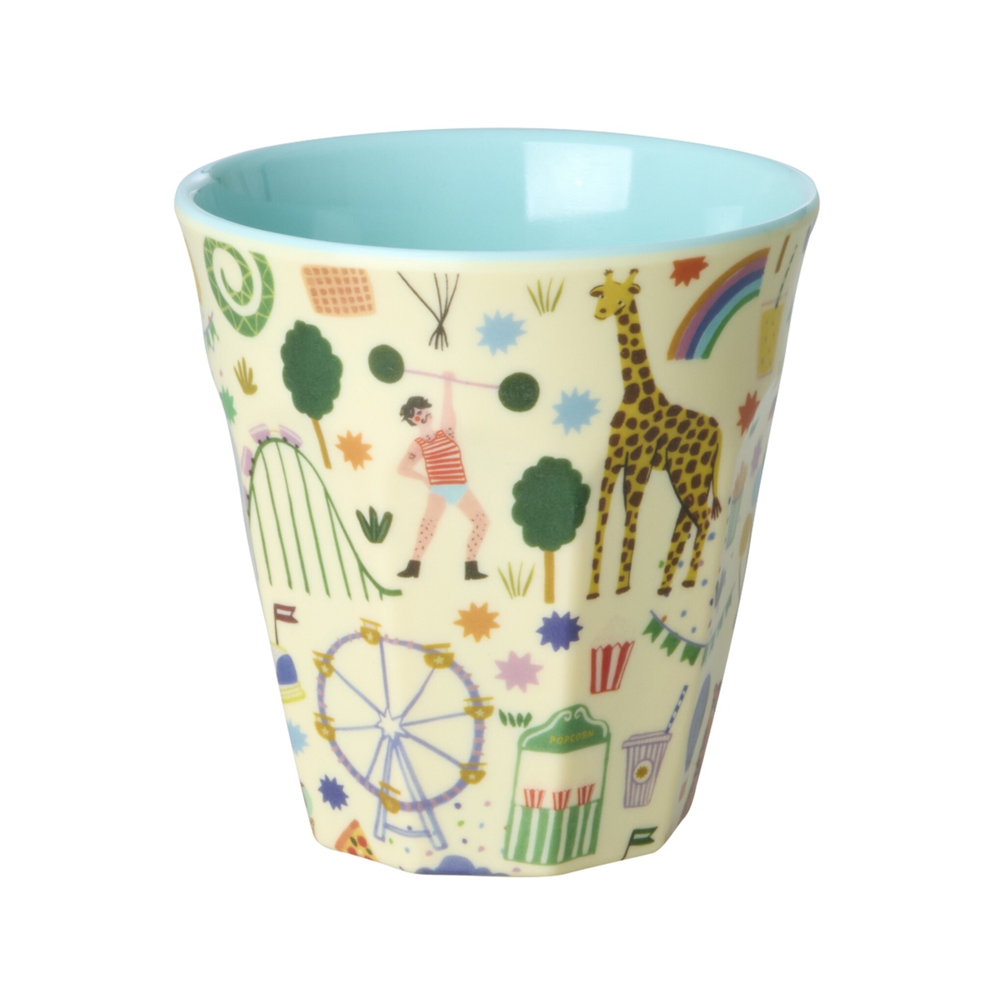 Mittelgroßer Melamin Kinderbecher Fun Fair, mint 