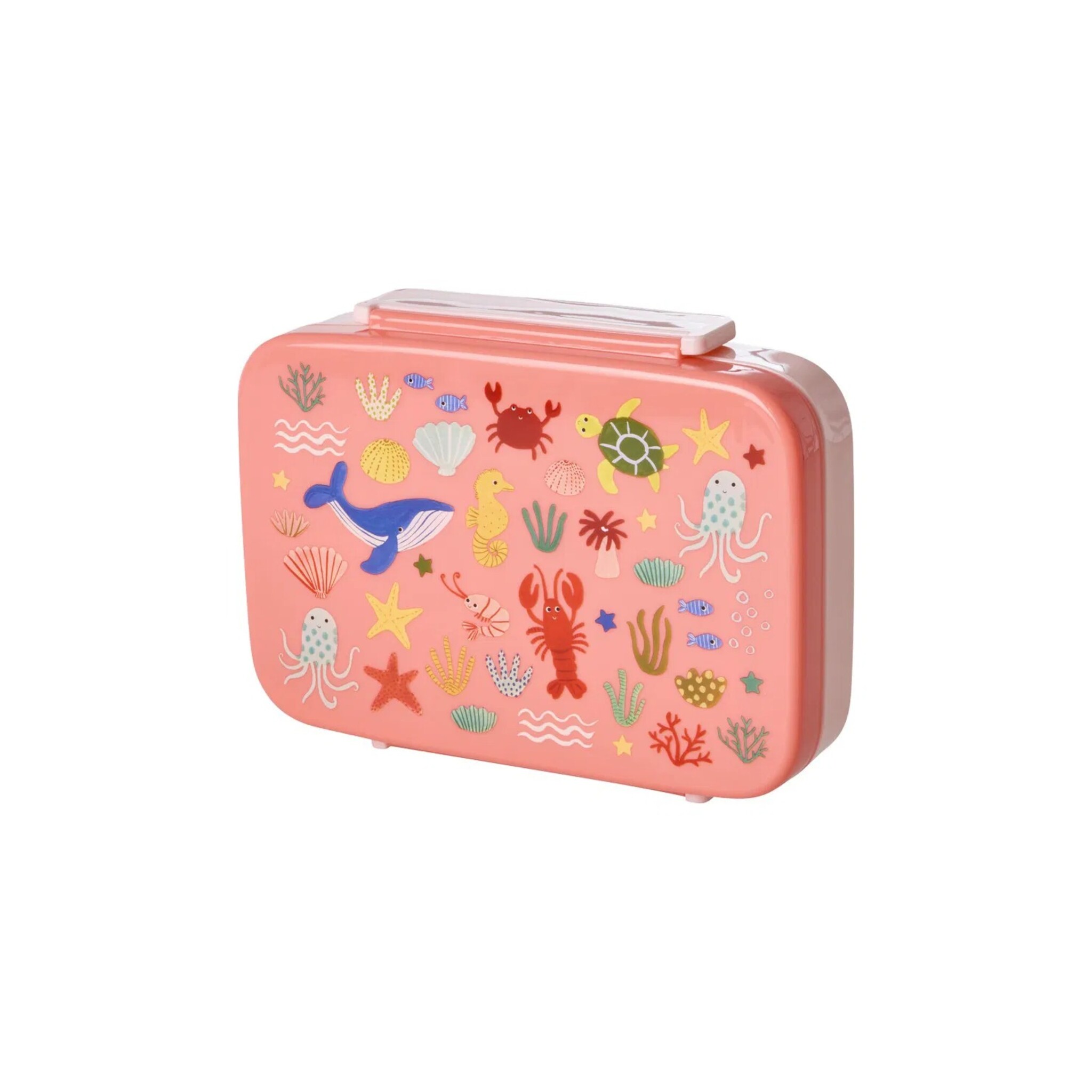 Plastik Brotdose Ocean Print, koralle 
