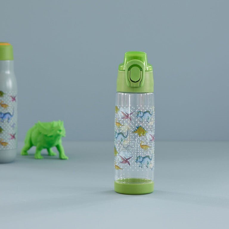 Plastik Flasche New Dino Print, grün 