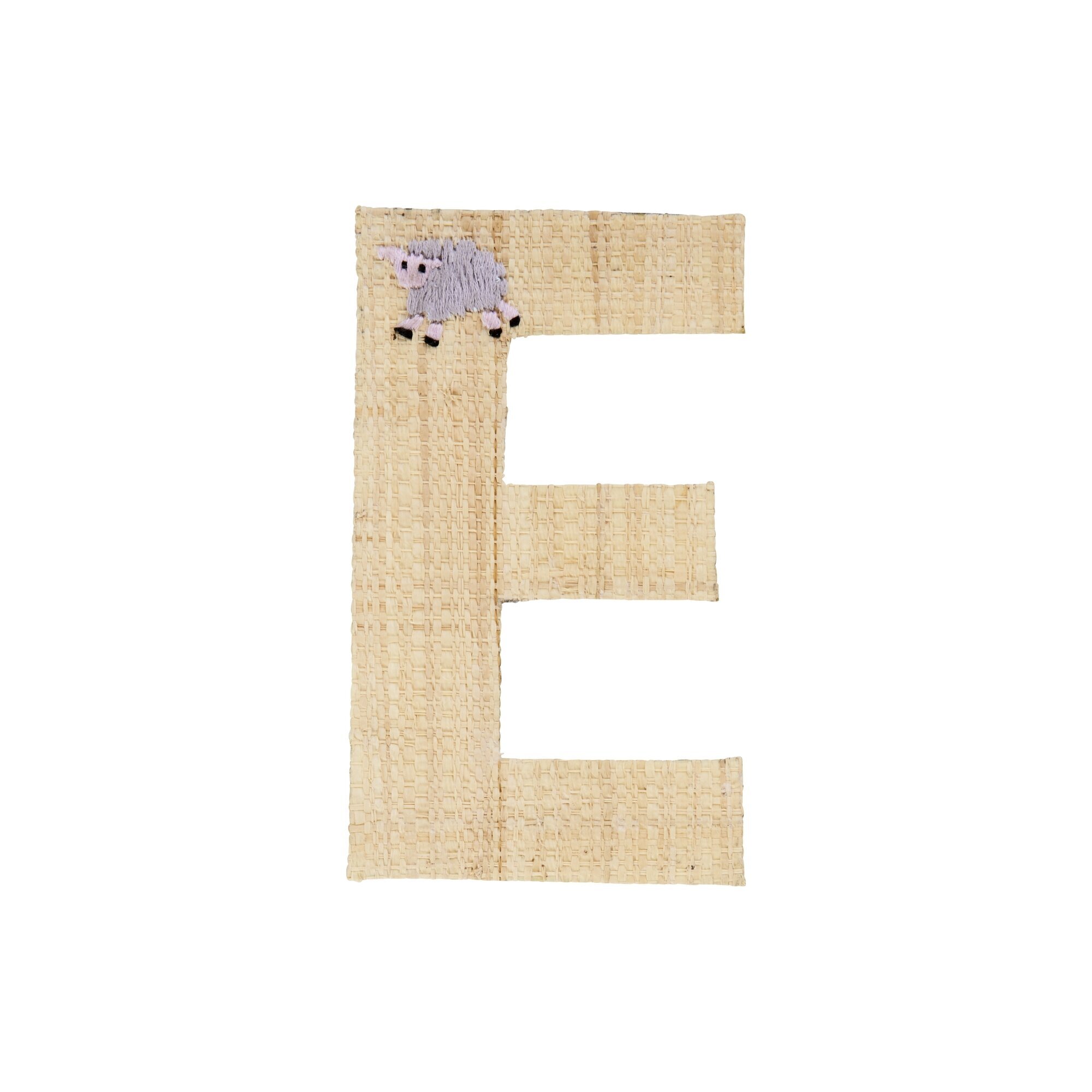 Raffia Buchstaben Sticker,  Länge 8, Höhe 14 cm