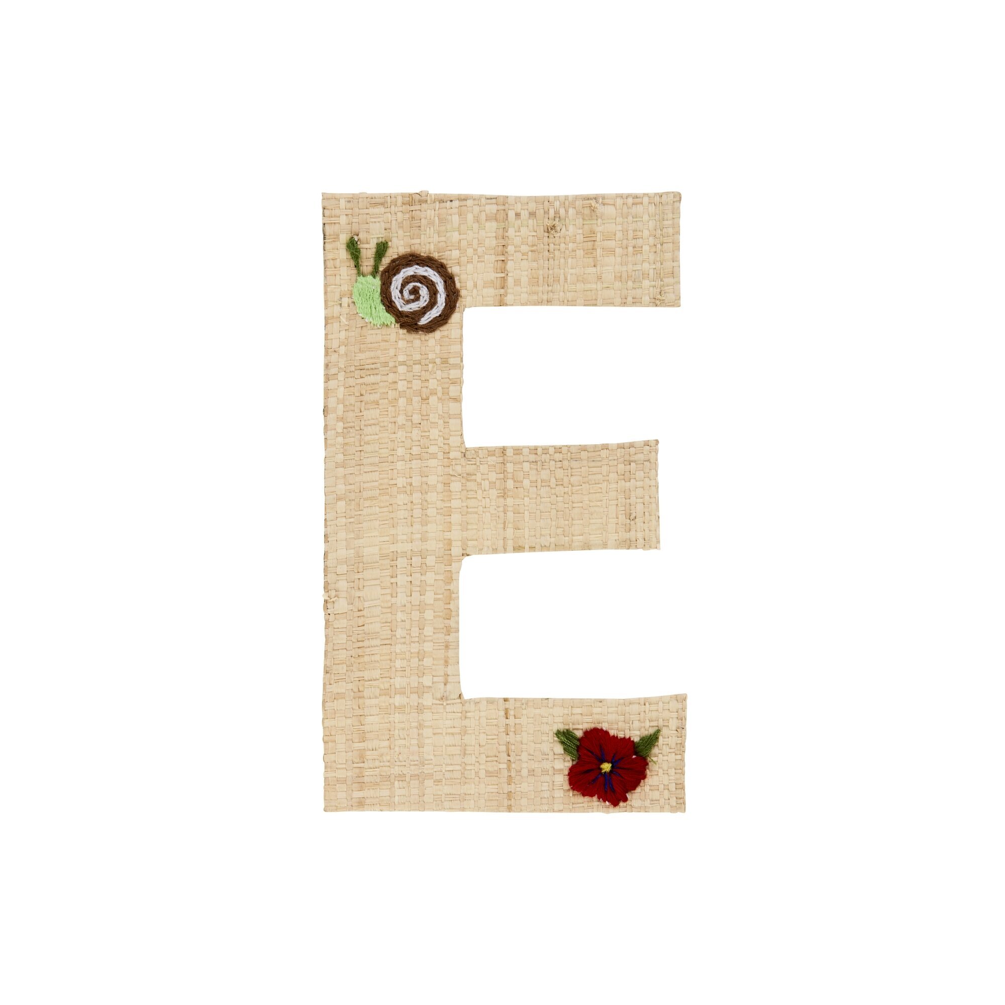 Raffia Buchstaben Sticker,  Länge 8, Höhe 14 cm