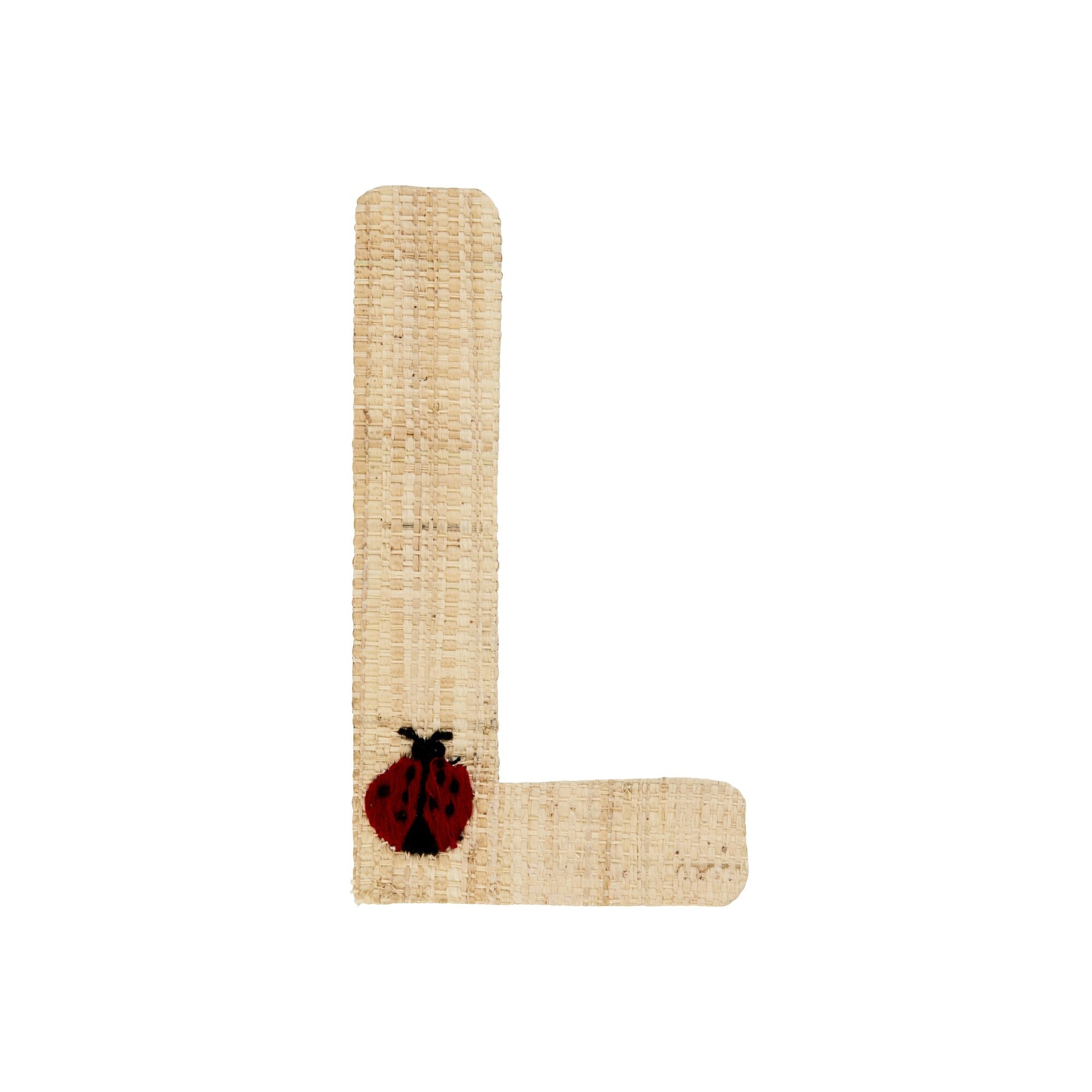 Raffia Buchstaben Sticker,  Länge 10, Höhe 15 cm