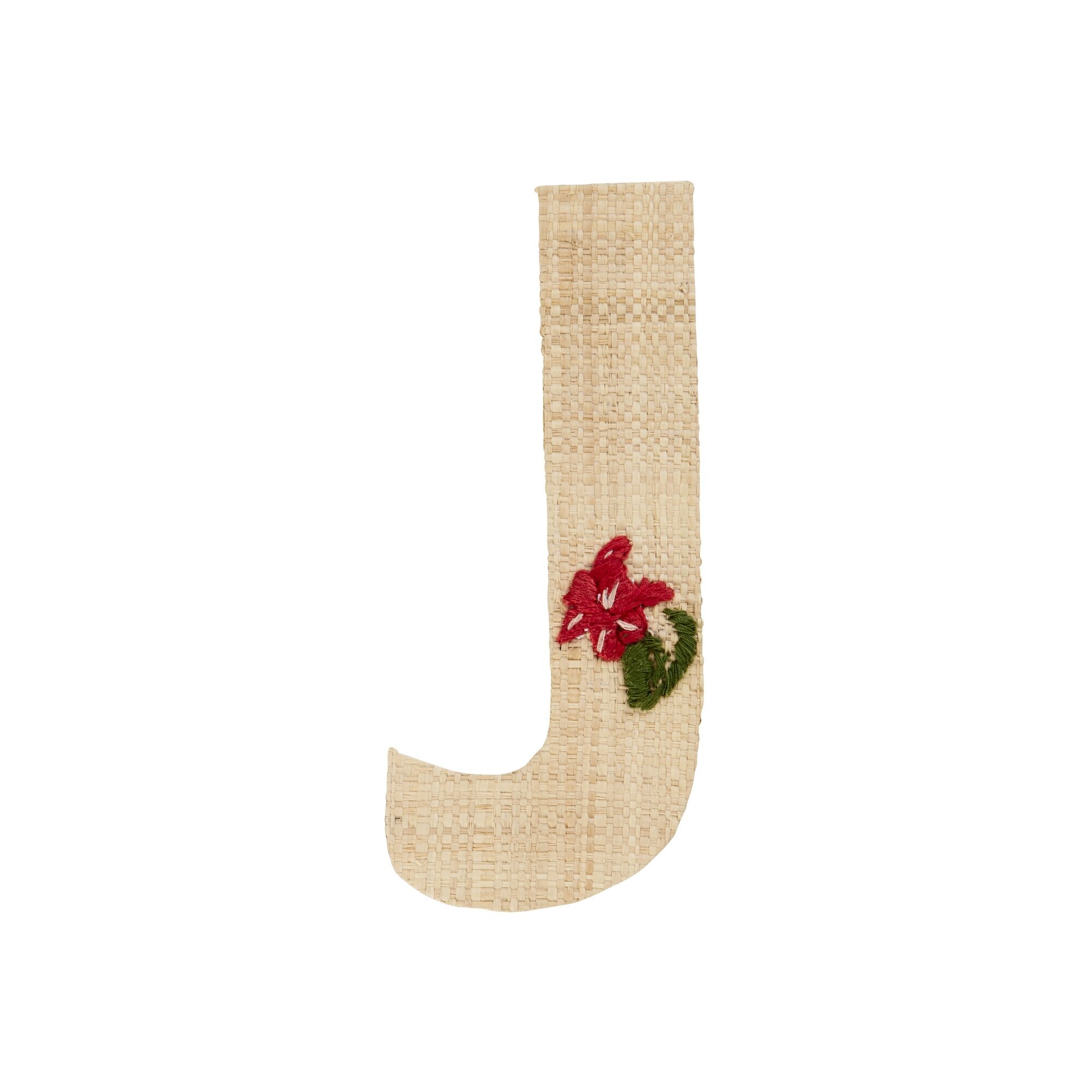 Raffia Buchstaben Sticker,  Länge 3, Höhe 15 cm