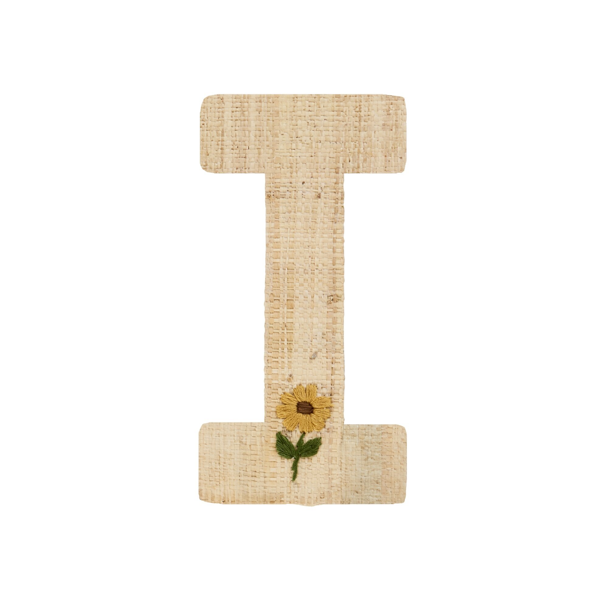 Raffia Buchstaben Sticker,  Länge 3, Höhe 15 cm