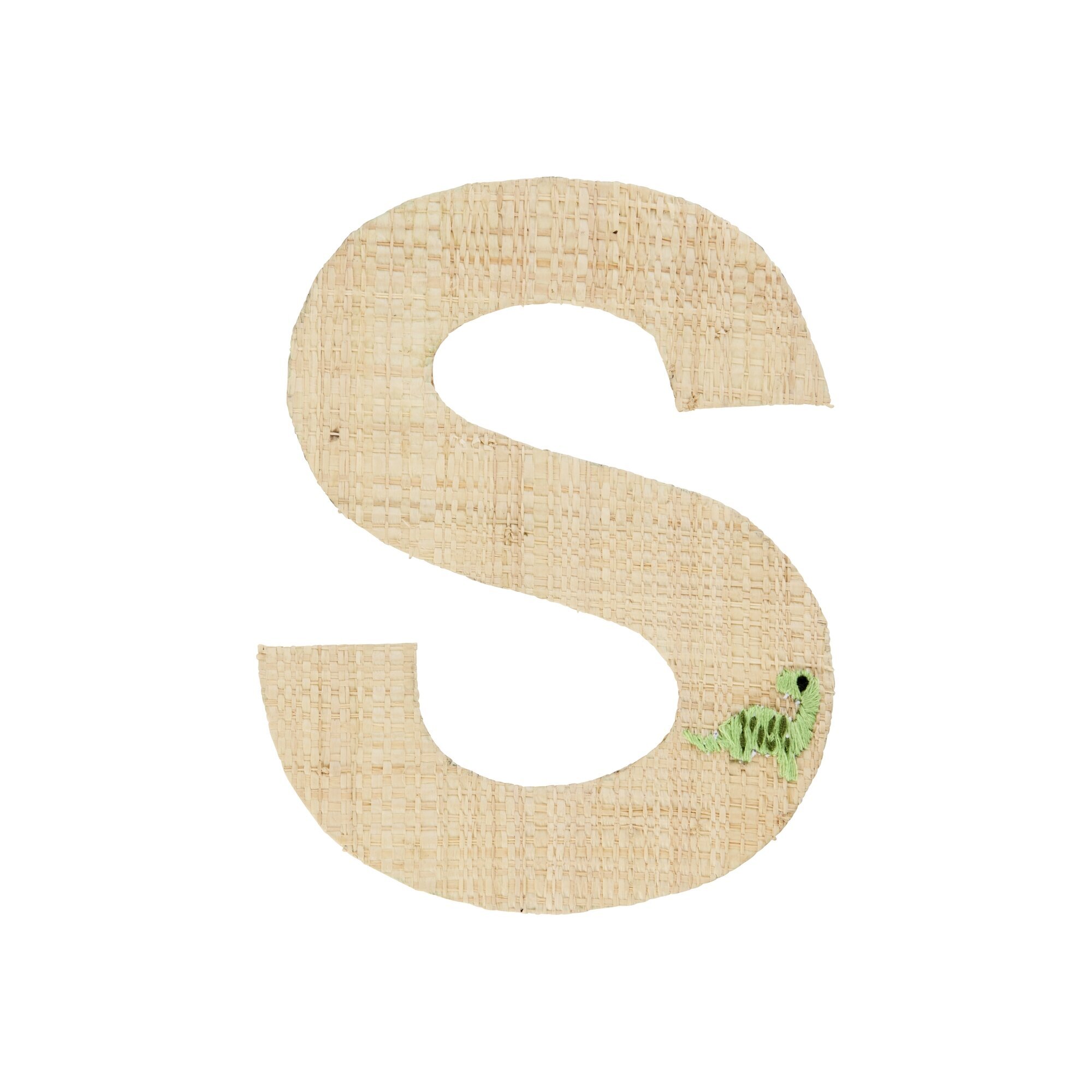 Raffia Buchstaben Sticker,  Länge 12, Höhe 15 cm