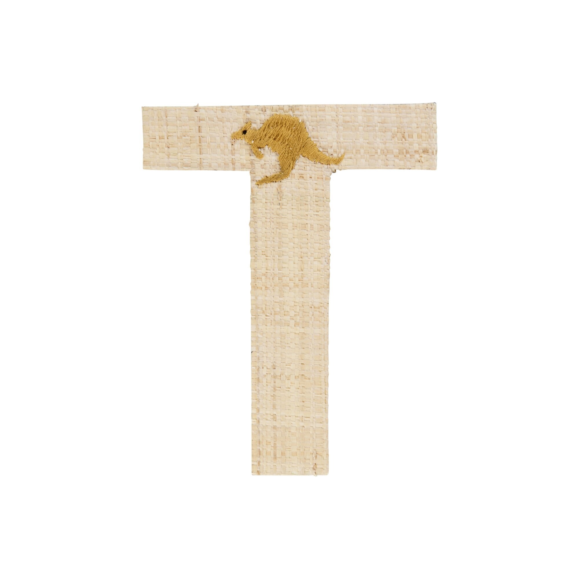 Raffia Buchstaben Sticker,  Länge 11, Höhe 14 cm