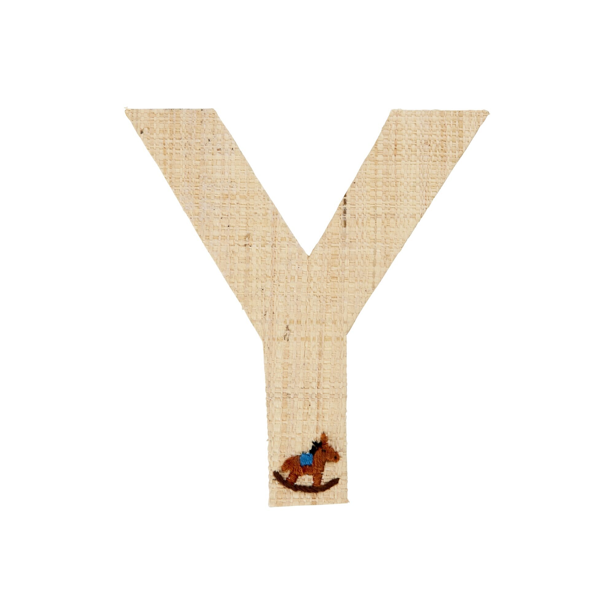 Raffia Buchstaben Sticker,  Länge 13, Höhe 15 cm