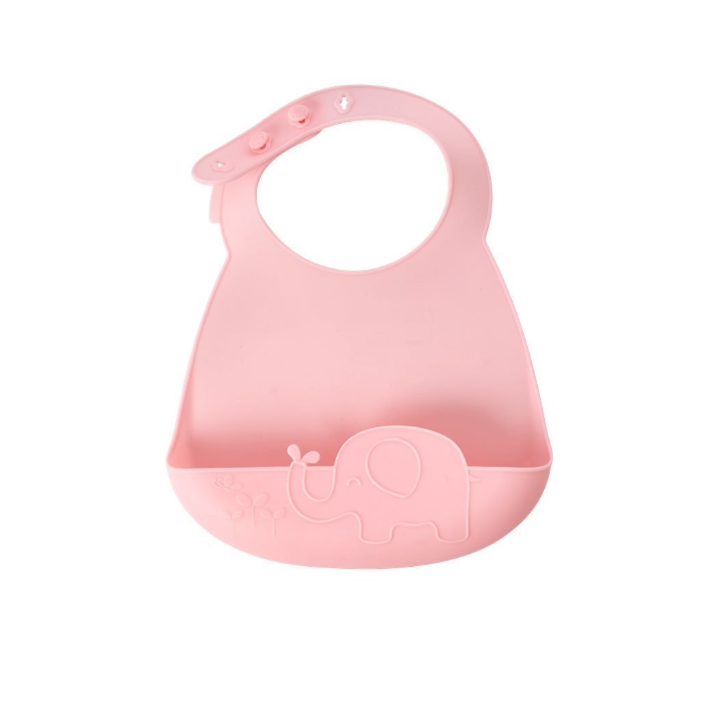 Silikon Lätzchen mit Auffangschale, rosa 