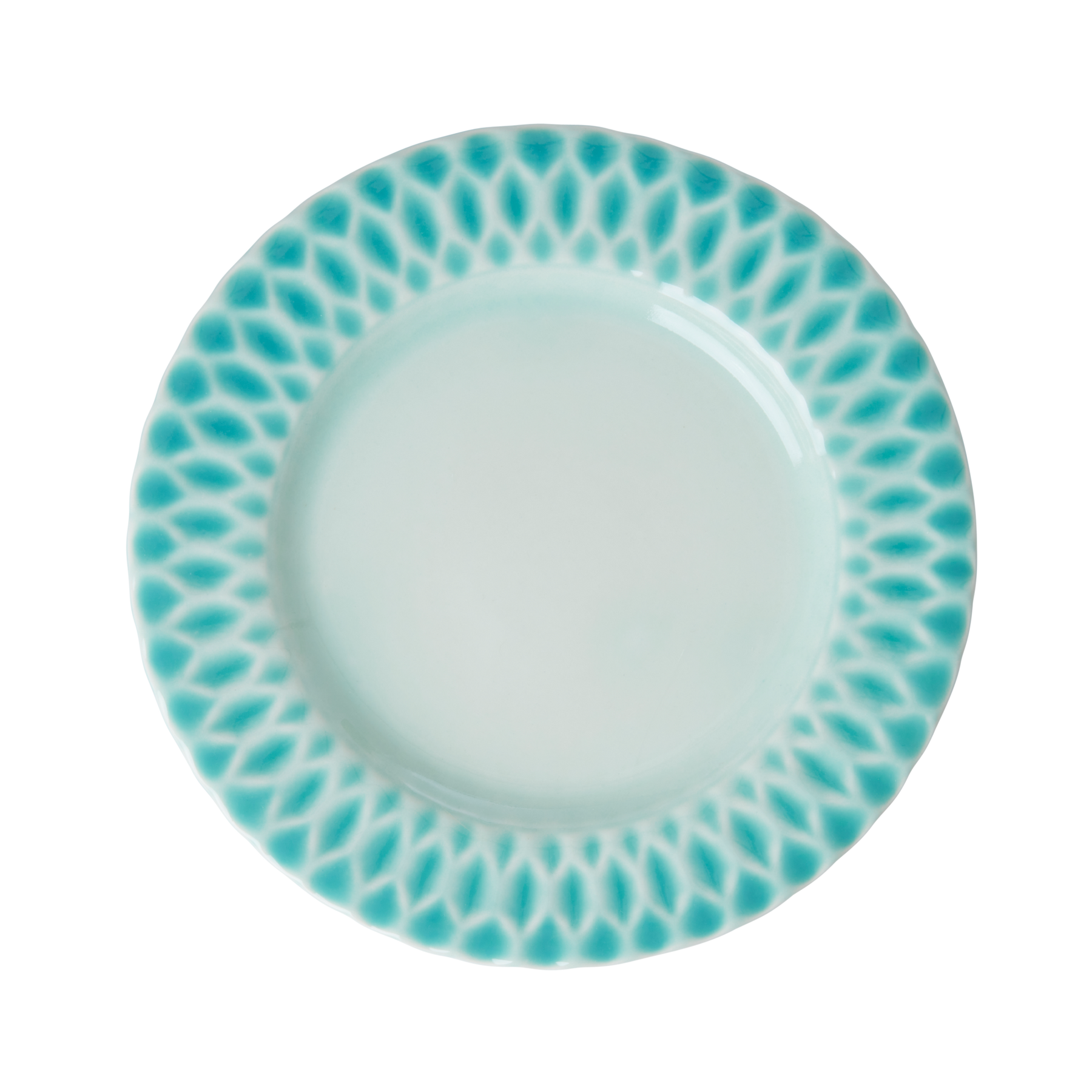Frühstücksteller Keramik, aqua 