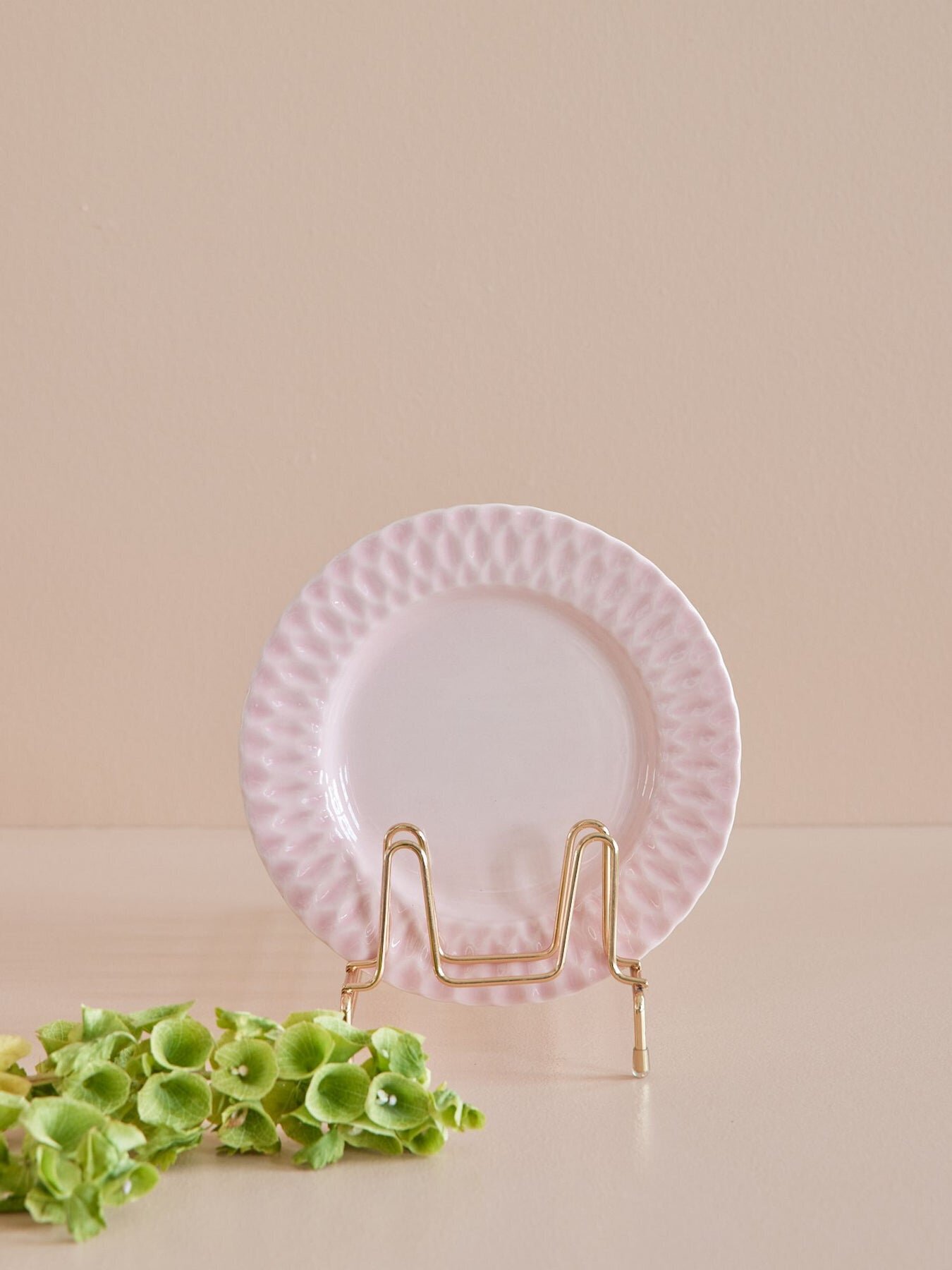 Frühstücksteller Keramik, pink 