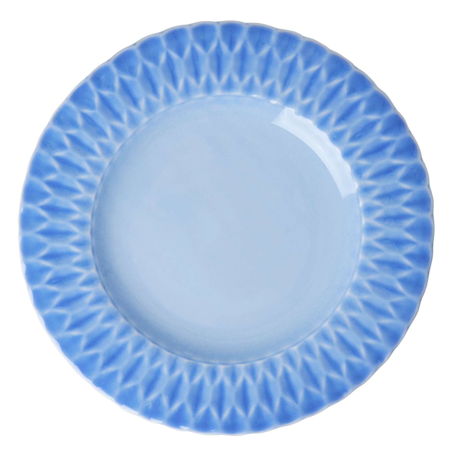 Speiseteller Keramik, blau 