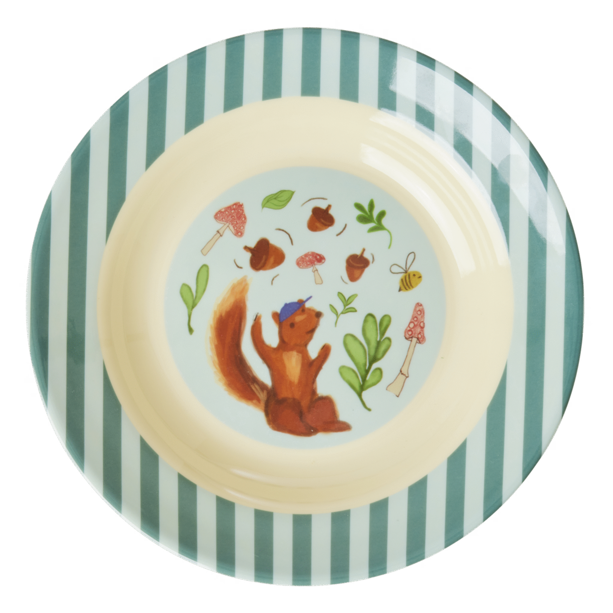 Tiefer Kinderteller Happy Forest, blau 