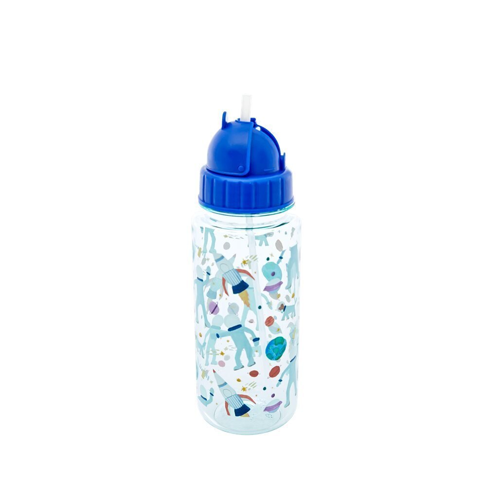 Trinkflasche Space Print, blau 