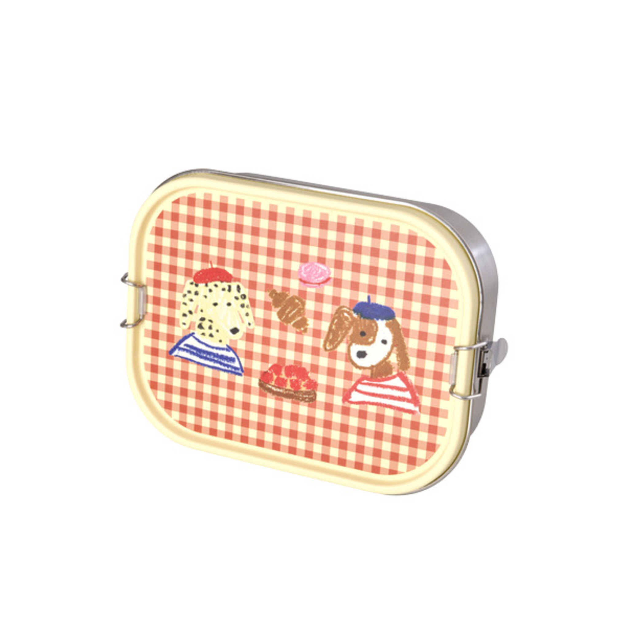 RICE Kinder Brotdose aus Edelstahl Kids in Paris, pink 