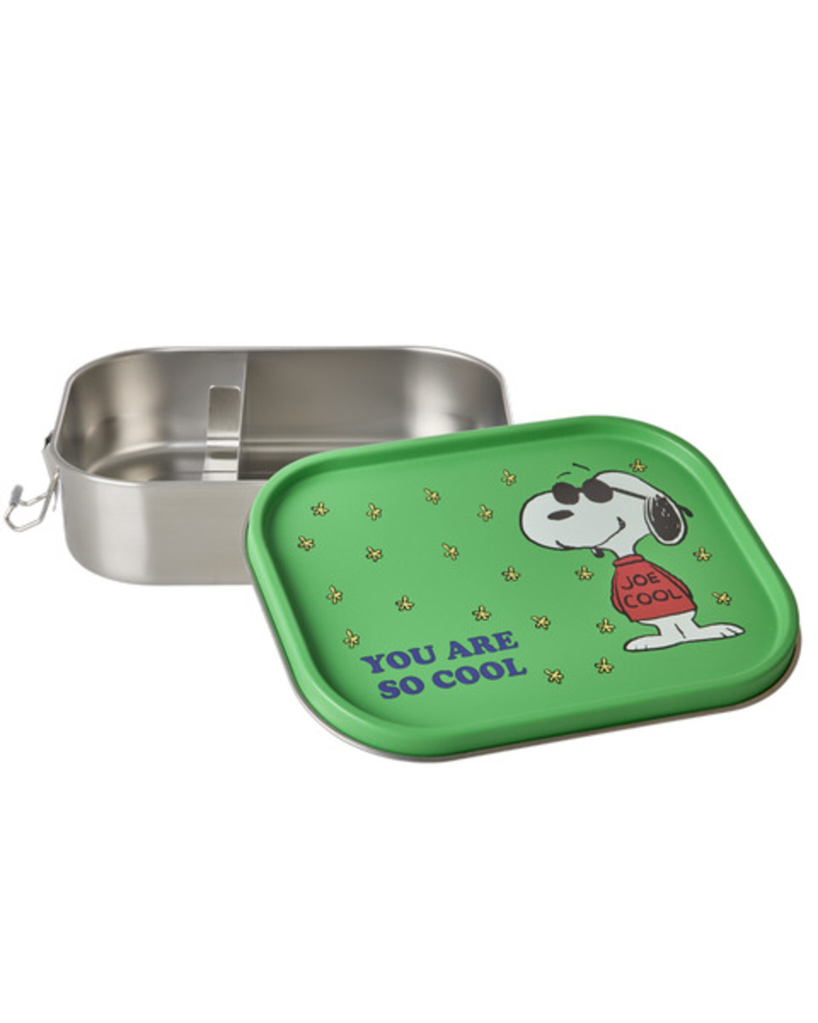RICE Snoopy Große Edelstahl Brotdose für Kinder, grün 