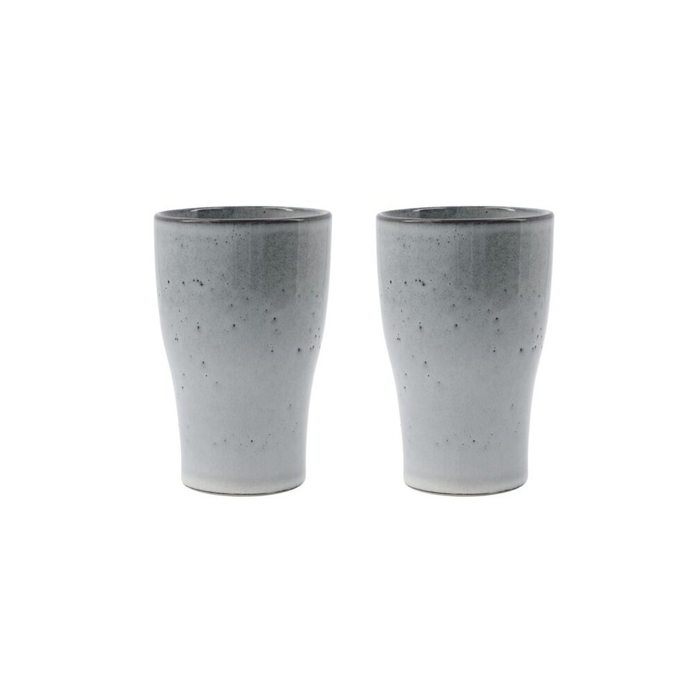 2er Set Thermobecher Liss, hellgrau 