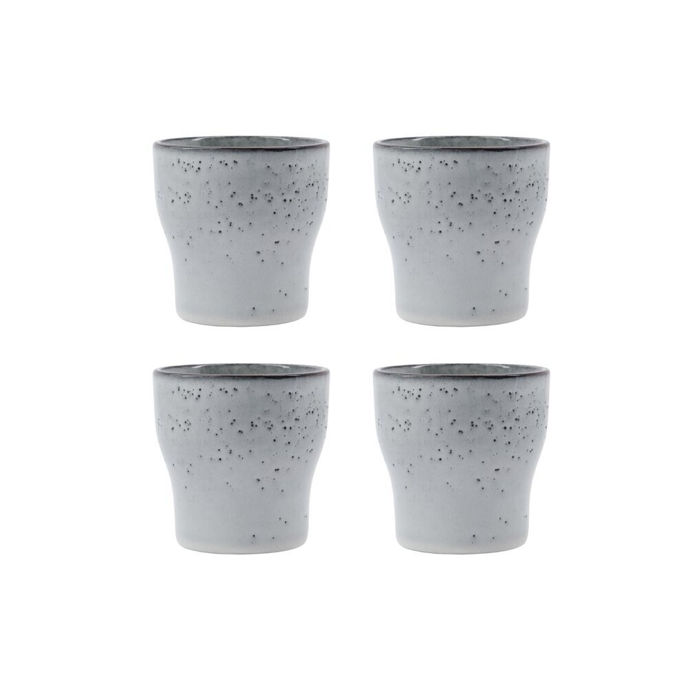 4er Set Thermobecher Liss, hellgrau 