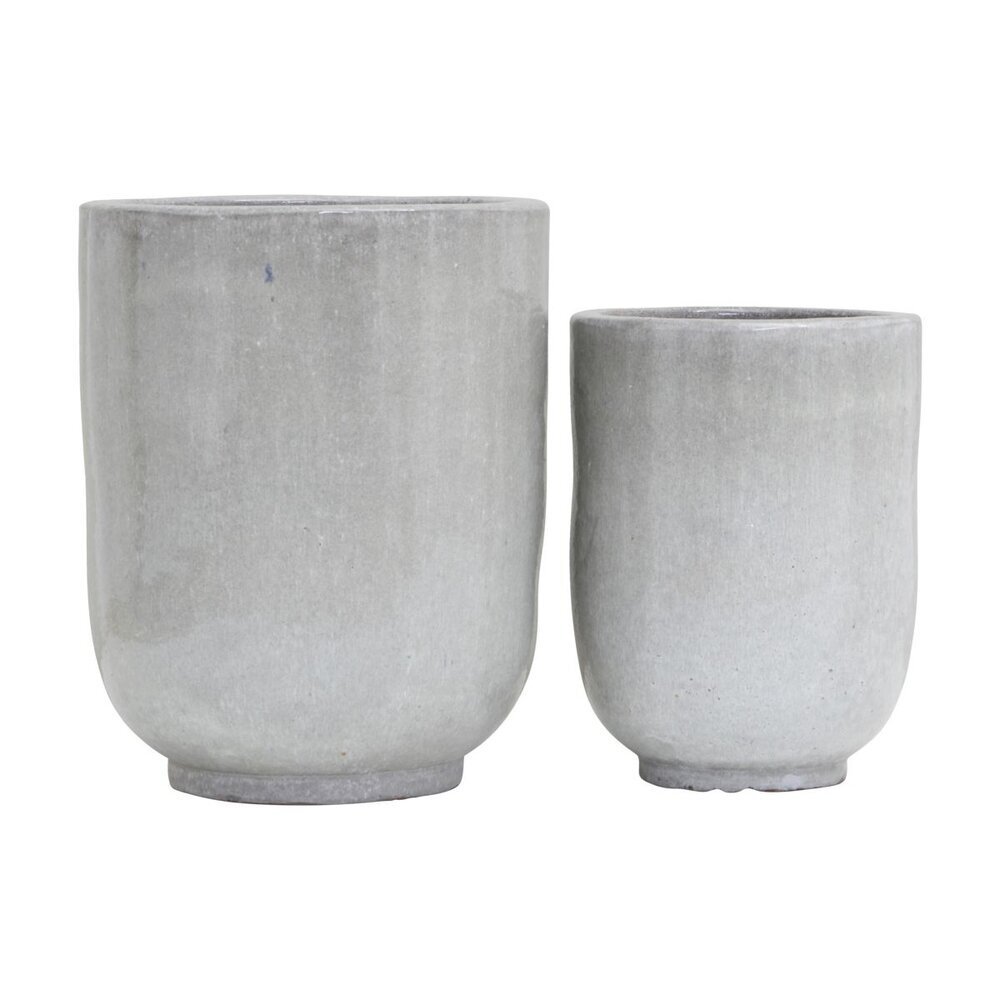 Blumentöpfe Pho 2er Set, grau 