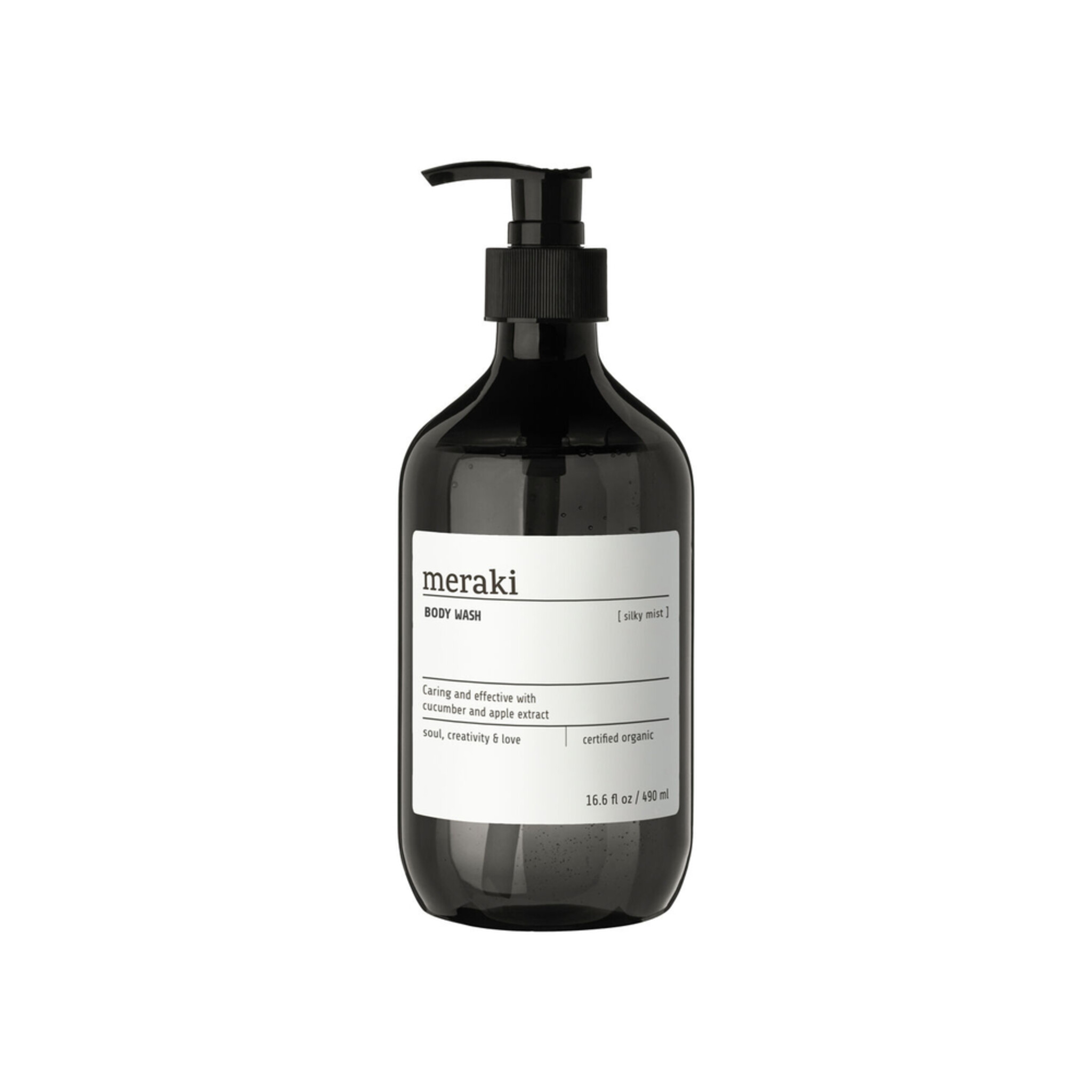 Body Wash, Silky mist, 490 ml,  19 cm, Ø 7 cm, 490 ml